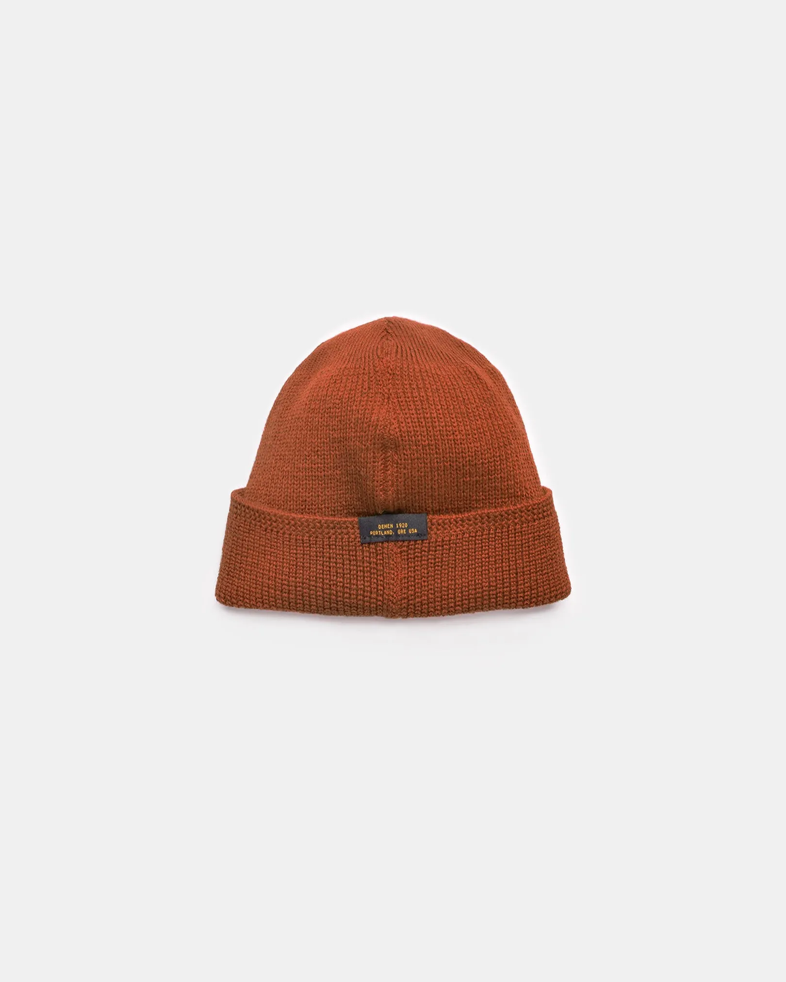 Wool Knit Watch Cap - Burnt Orange sold by Dehen 1920