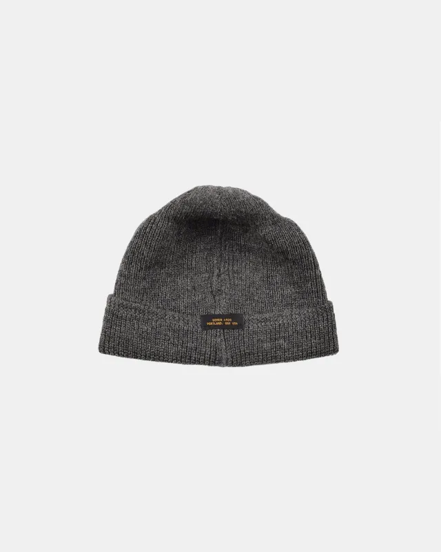 Wool Knit Watch Cap - Charcoal sold by Dehen 1920