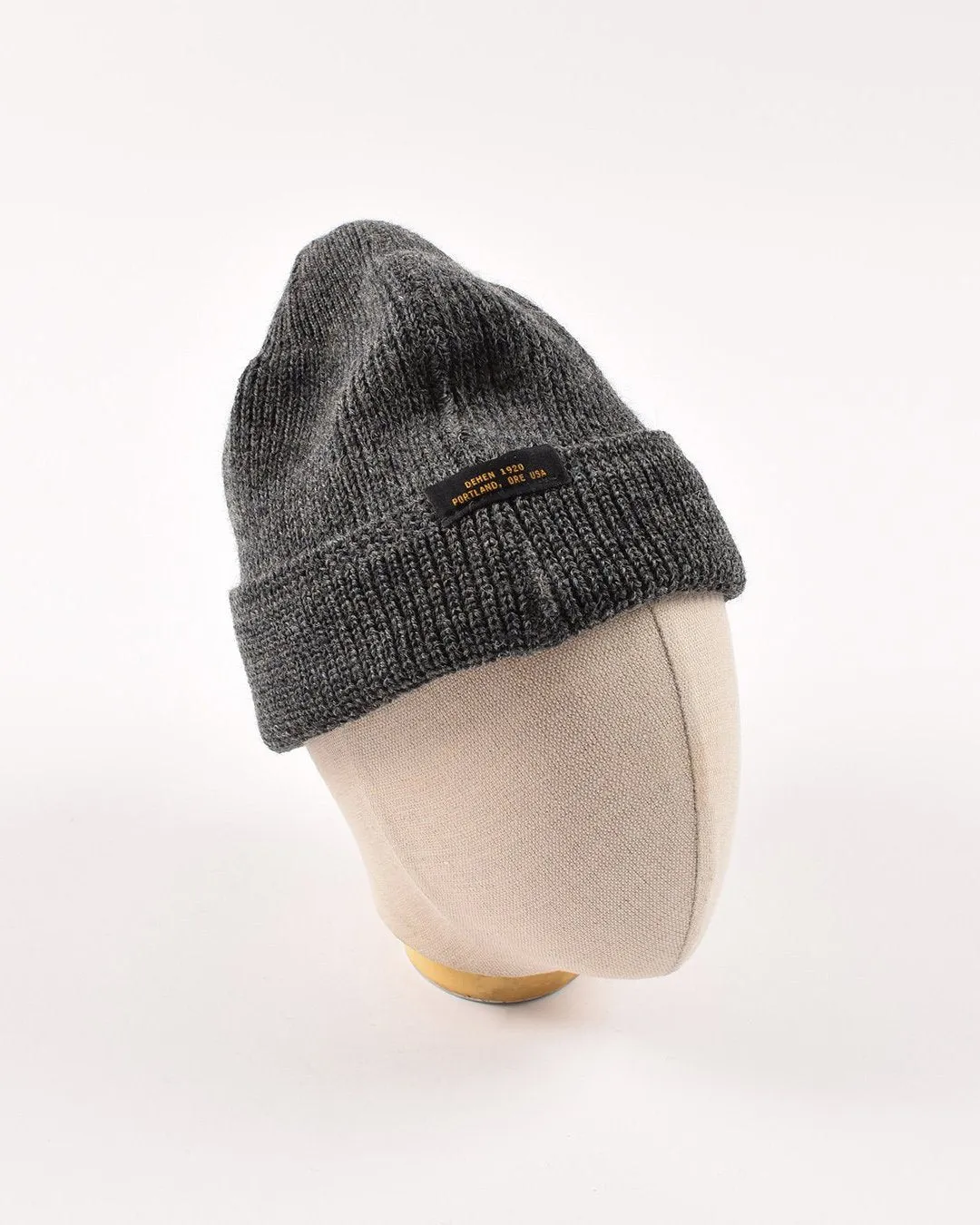 Wool Knit Watch Cap - Charcoal sold by Dehen 1920 product image thumbnail 2