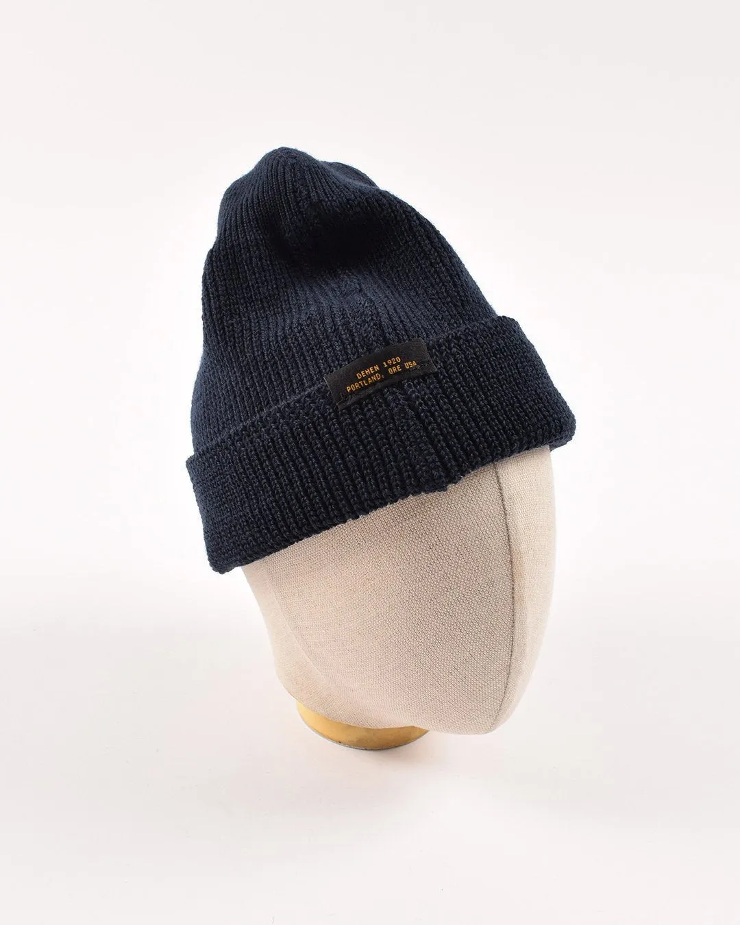 Wool Knit Watch Cap - Dark Navy sold by Dehen 1920 product image thumbnail 2