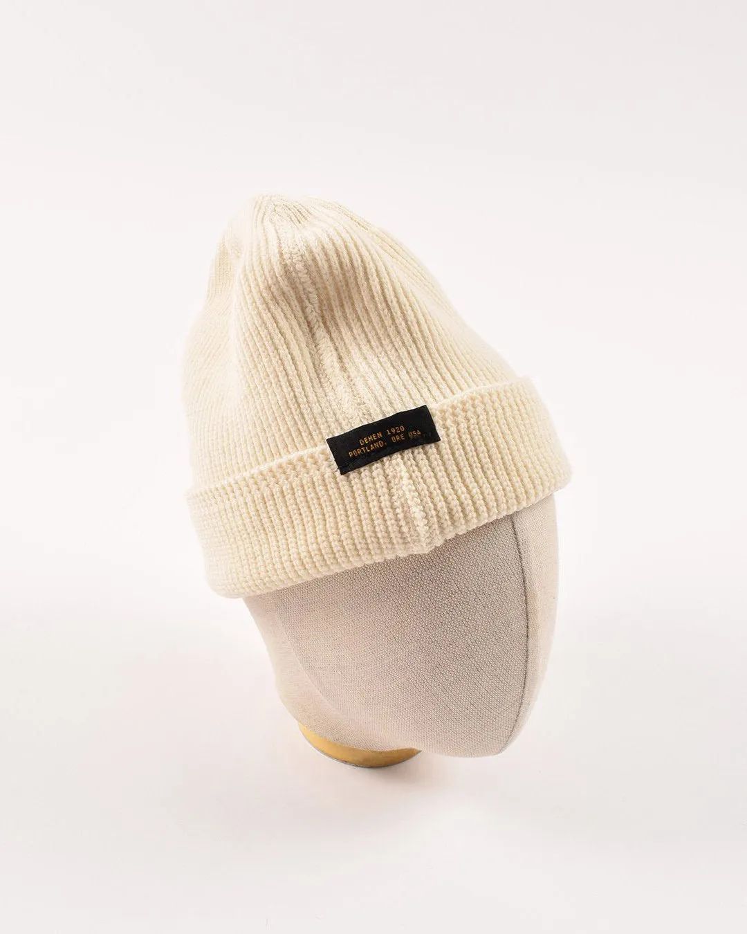 Wool Knit Watch Cap - Natural sold by Dehen 1920 product image thumbnail 2