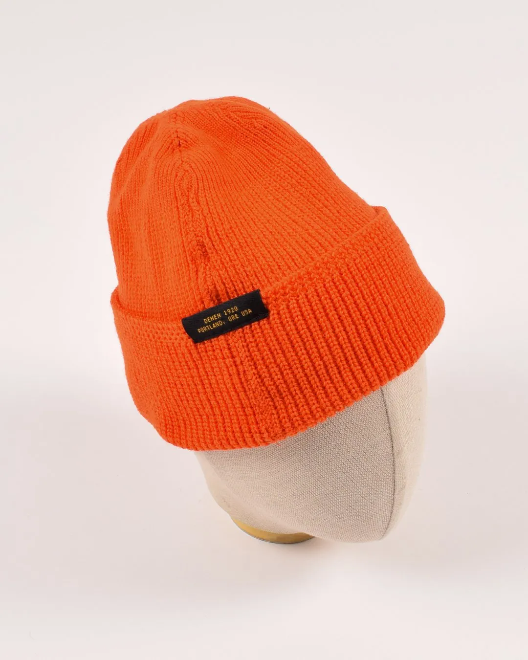 Wool Knit Watch Cap - Safety Orange sold by Dehen 1920 product image thumbnail 2