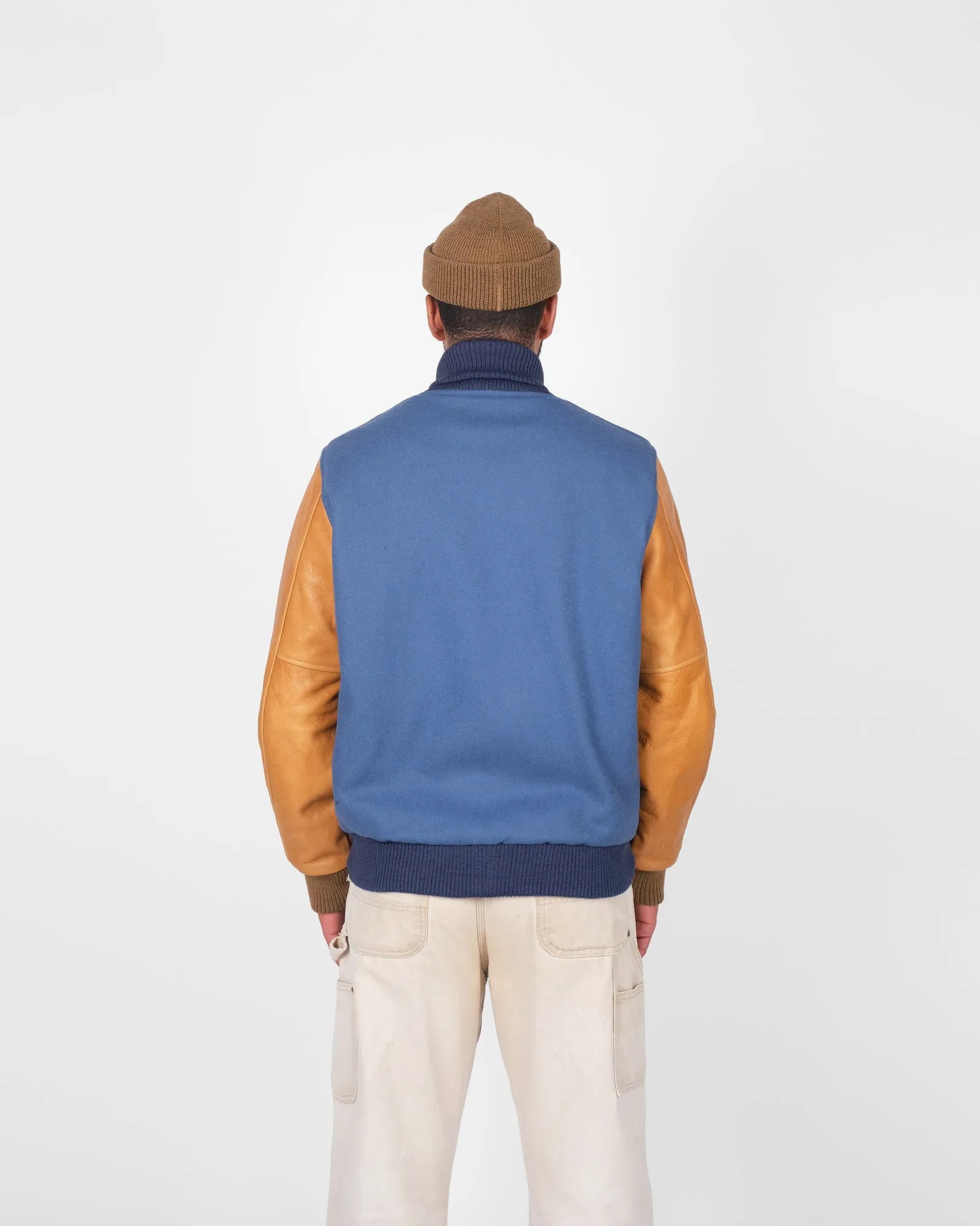 Varsity Jacket - Steel Blue / Rust sold by Dehen 1920 product image thumbnail 5