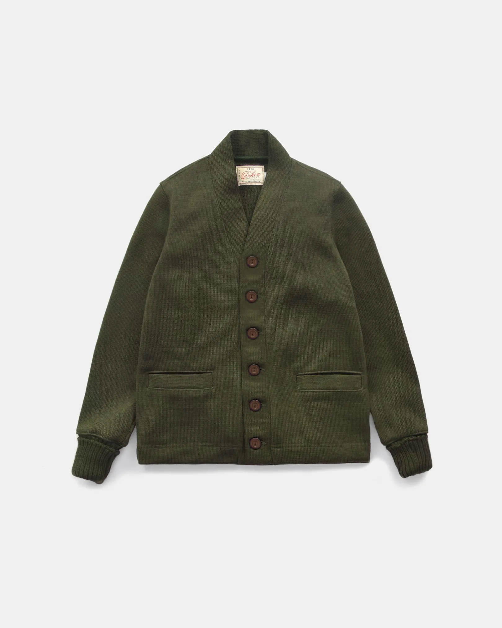 Women's Classic Cardigan - Loden sold by Dehen 1920