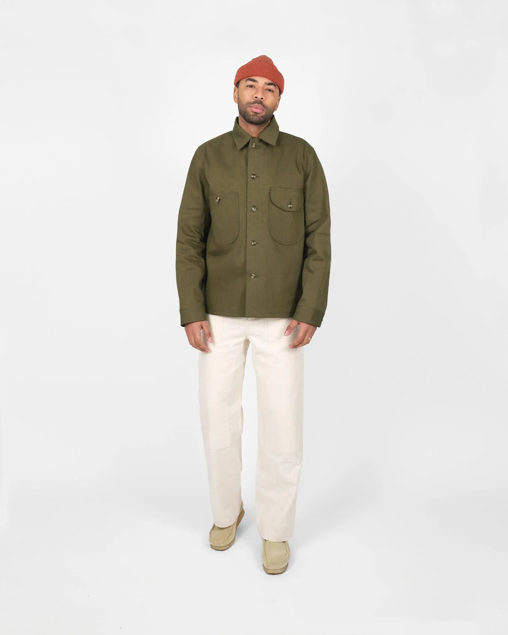 Selvedge Overshirt - Olive Selvedge Denim sold by Dehen 1920 product image thumbnail 2