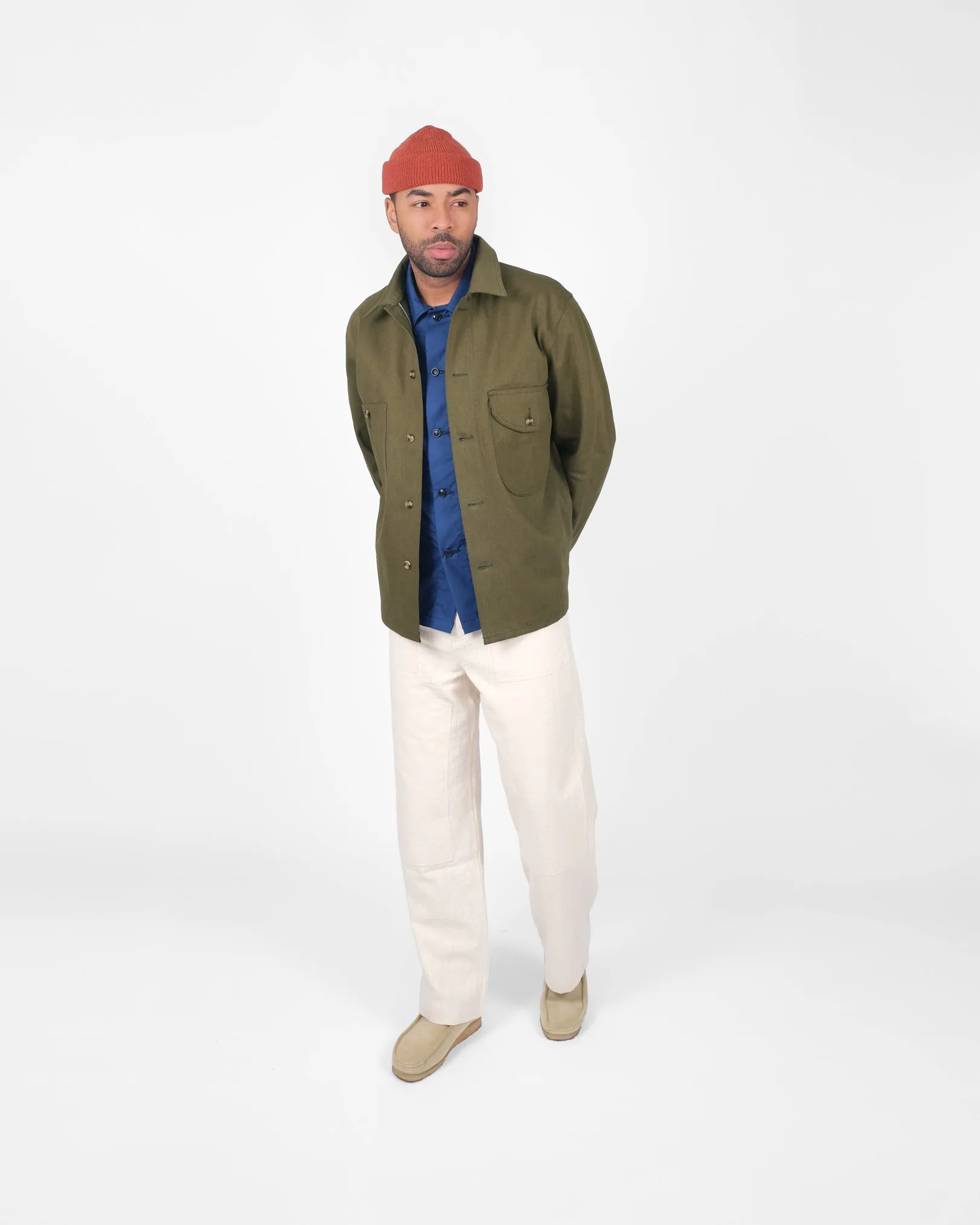 Selvedge Overshirt - Olive Selvedge Denim sold by Dehen 1920 product image thumbnail 3