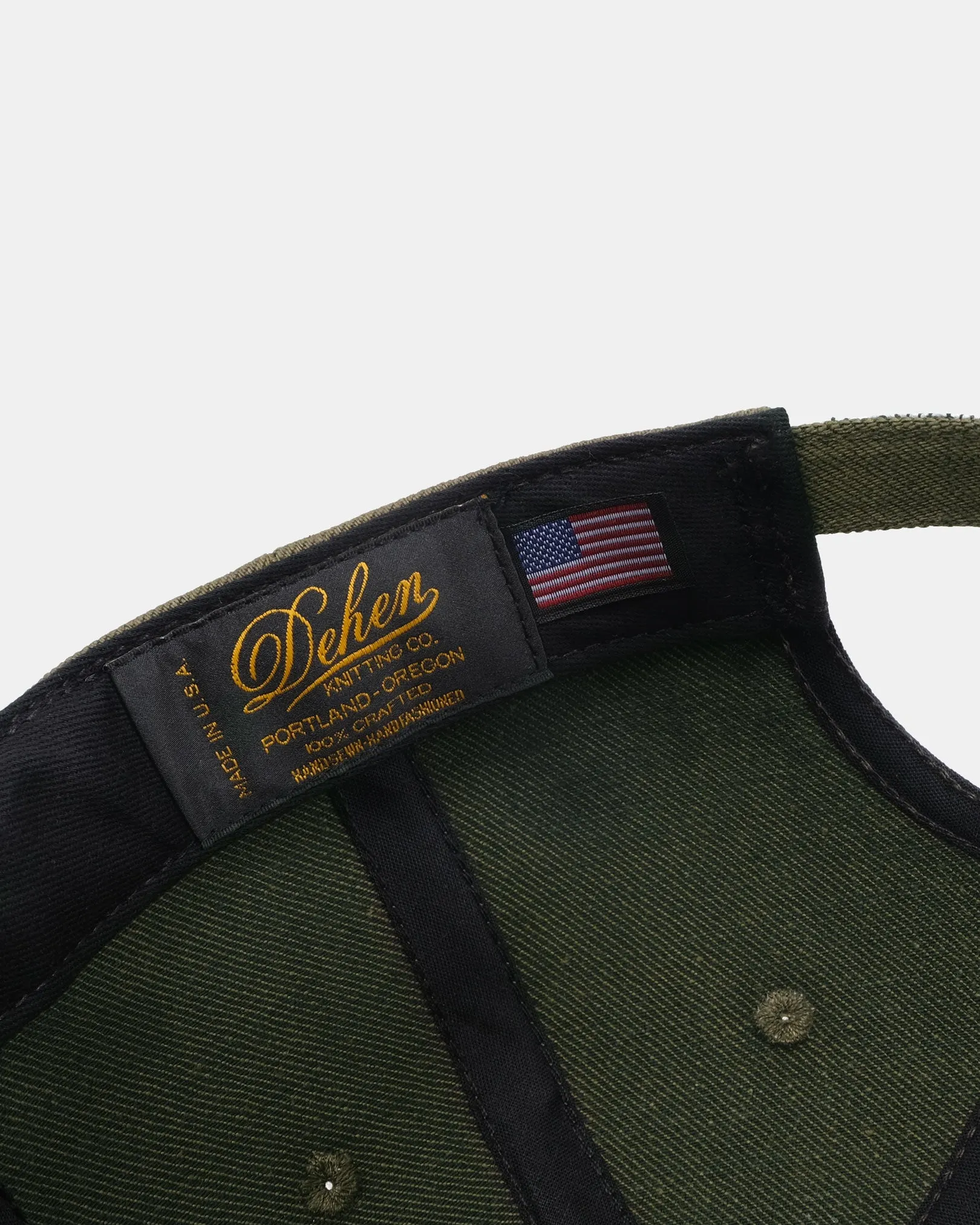 Unstructured Baseball Hat - Olive Selvedge Denim sold by Dehen 1920 product image thumbnail 5