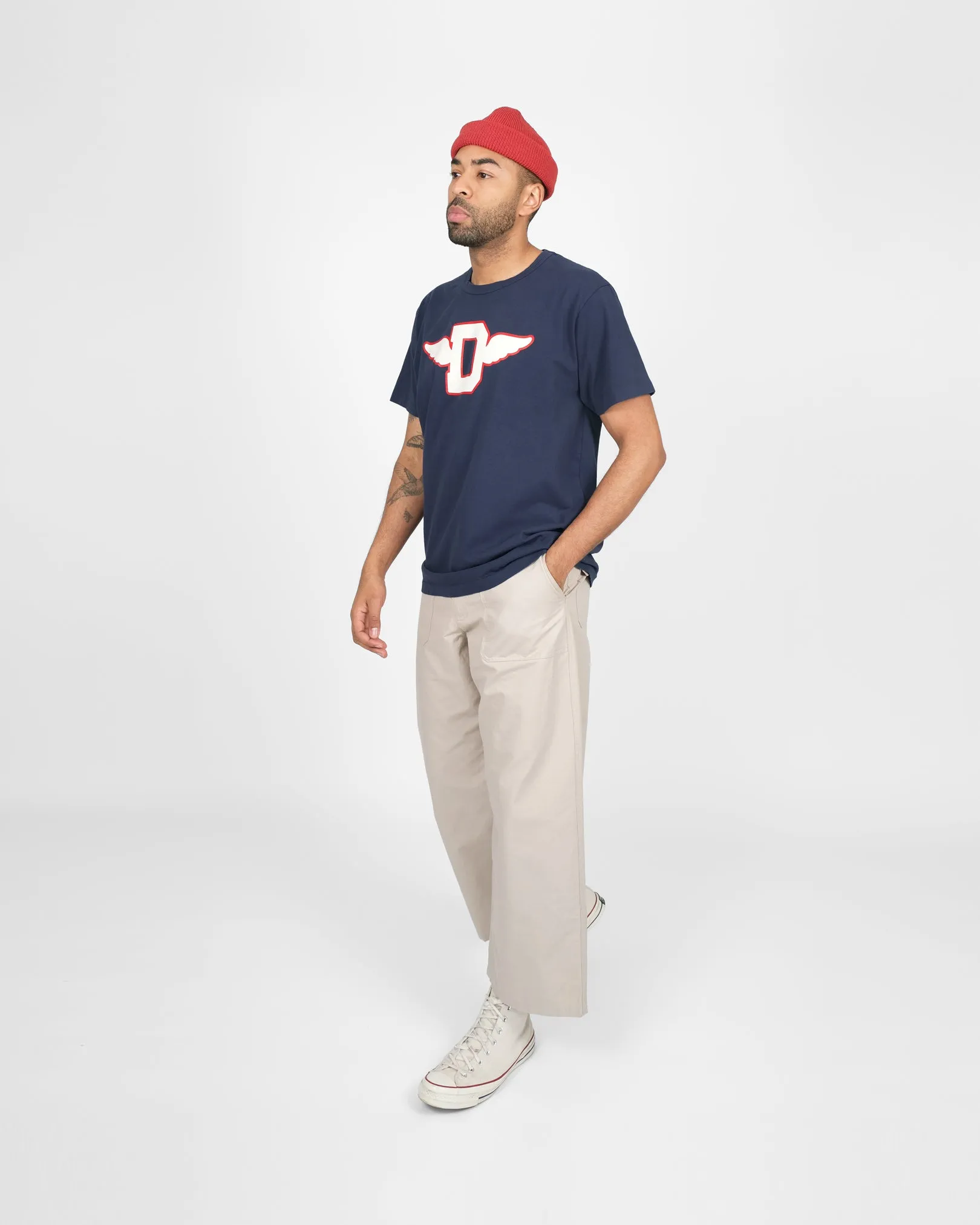 Heavy Duty Tee - Track Tee - Navy sold by Dehen 1920 product image thumbnail 3