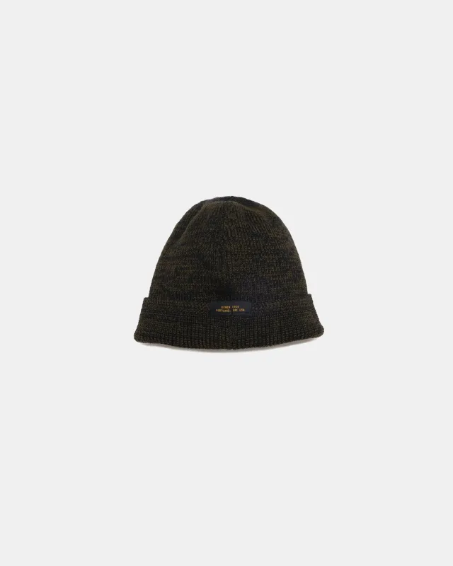 Wool Knit Watch Cap - Loden / Navy Mix sold by Dehen 1920