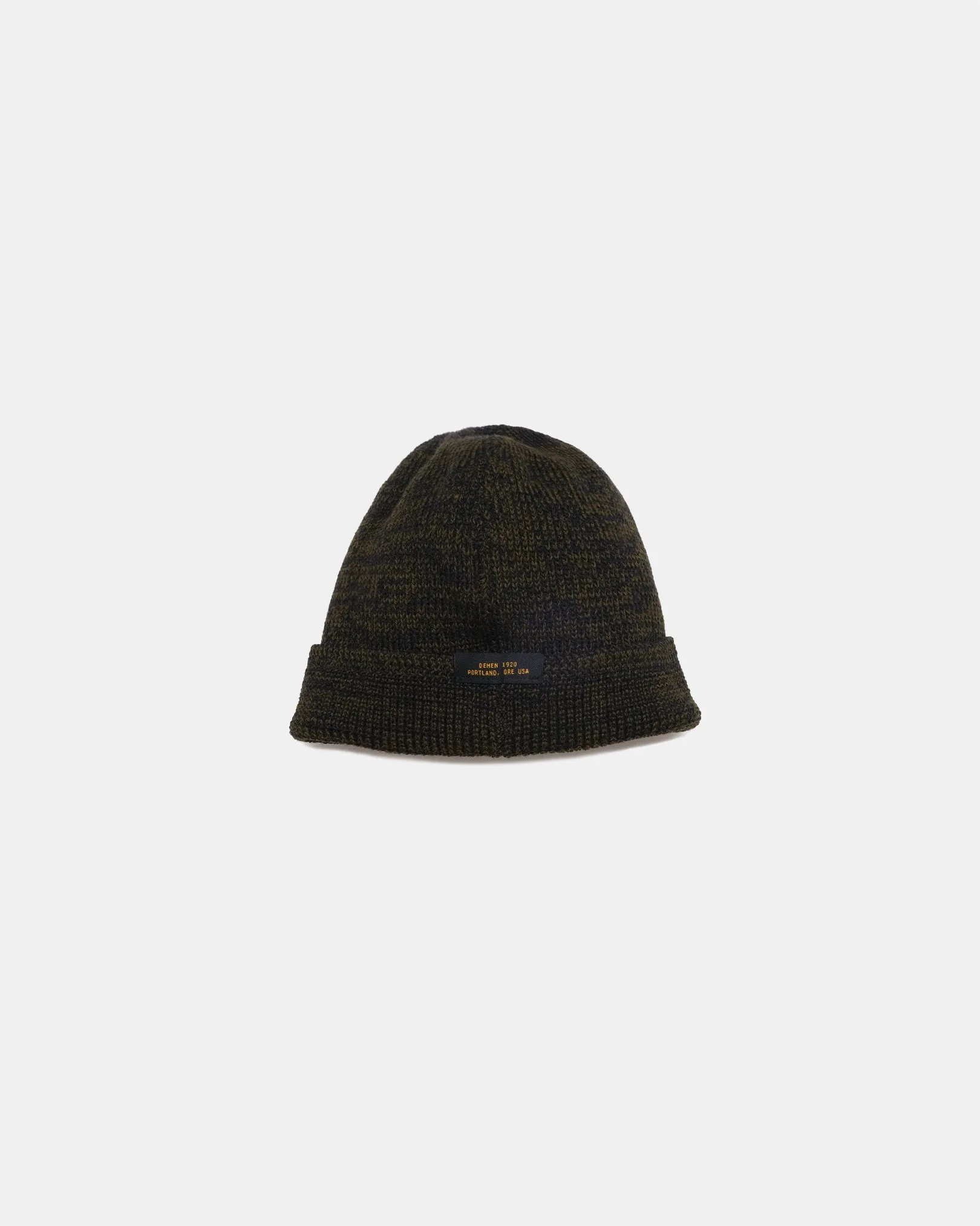 Wool Knit Watch Cap - Loden / Navy Mix sold by Dehen 1920
