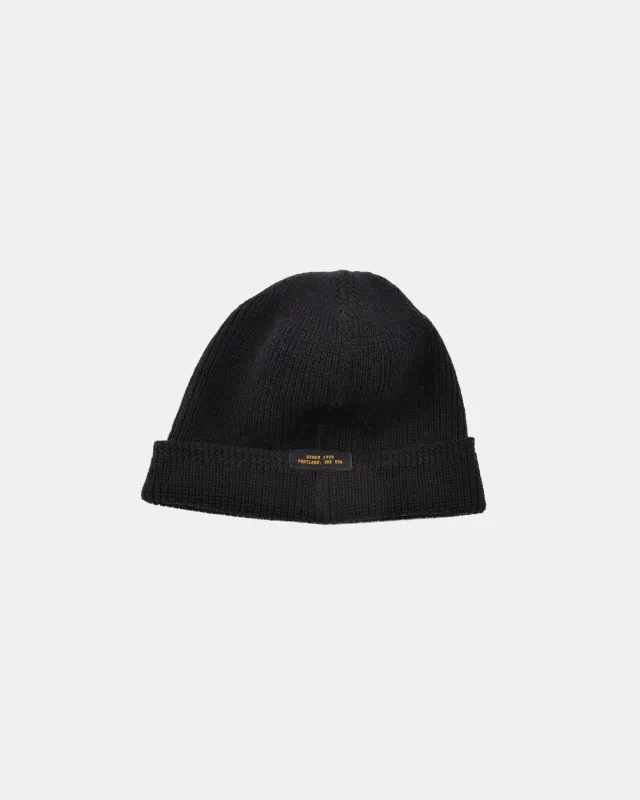 Wool Knit Watch Cap - Black sold by Dehen 1920