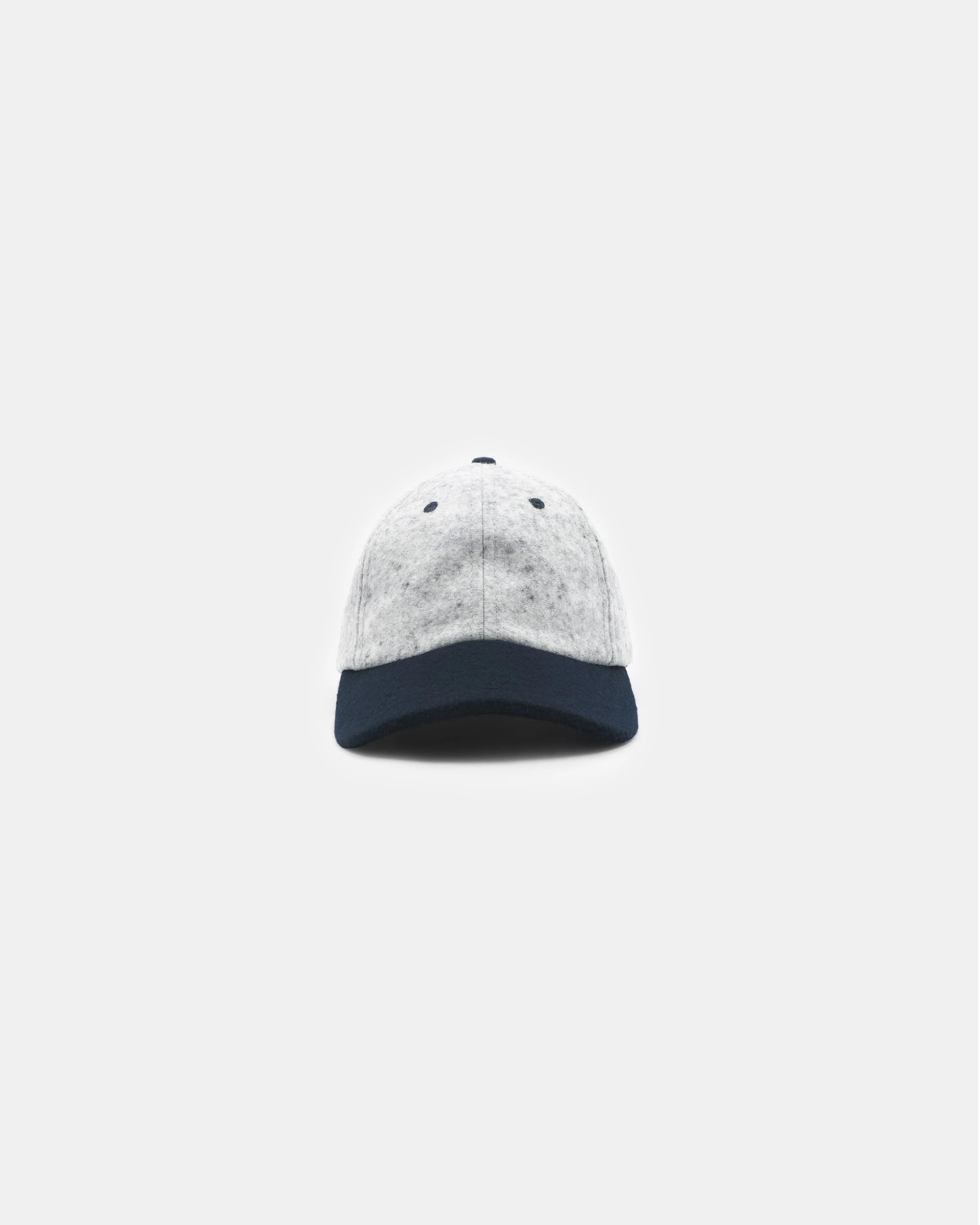 2-Tone Baseball Hat - Natural / Navy Heather Wool sold by Dehen 1920