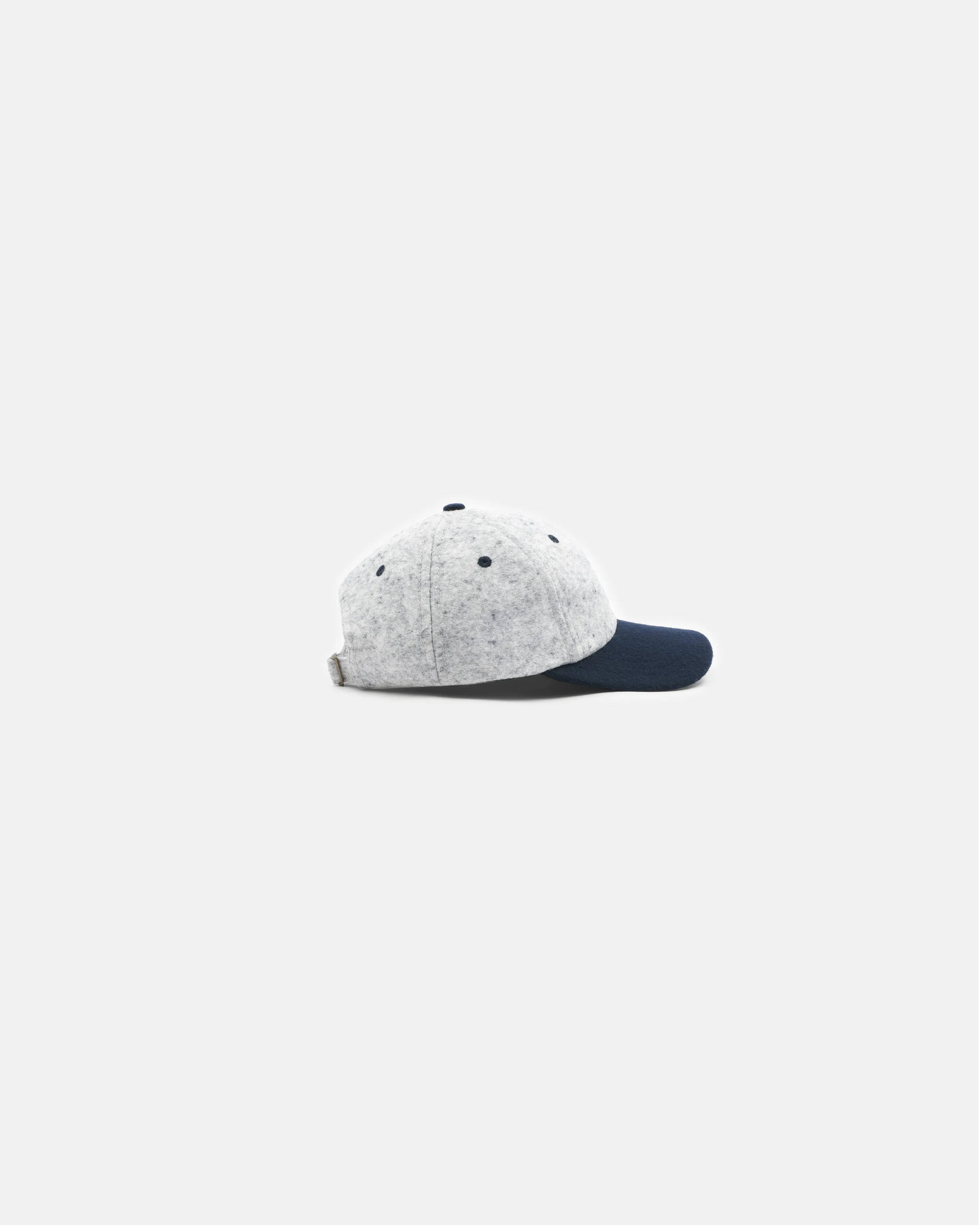 2-Tone Baseball Hat - Natural / Navy Heather Wool sold by Dehen 1920 product image thumbnail 3