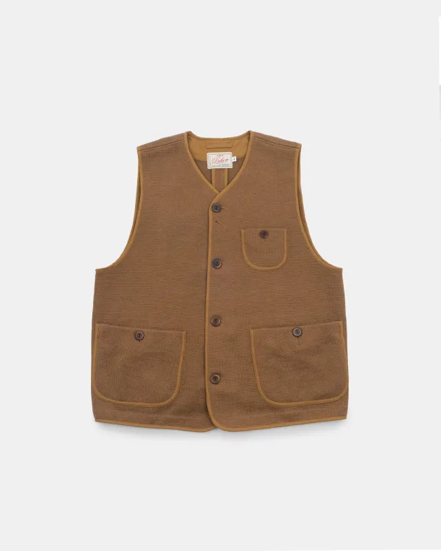 Knit Utility Vest - Dark Tan made by Dehen 1920
