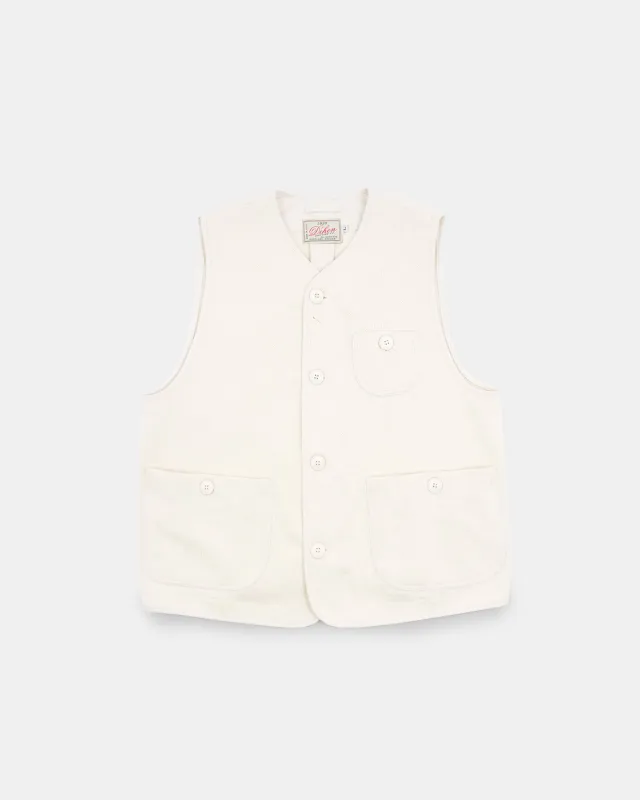 Knit Utility Vest - Off White made by Dehen 1920