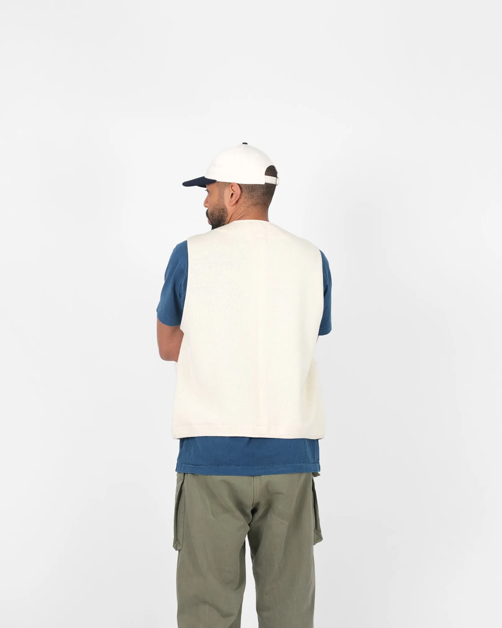 Knit Utility Vest - Off White sold by Dehen 1920 product image thumbnail 5