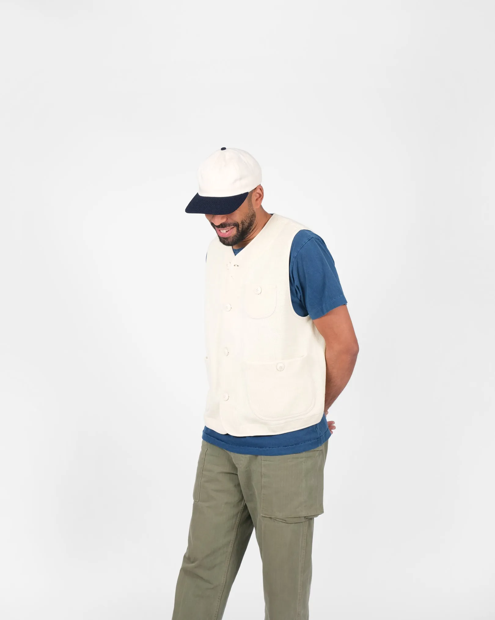Knit Utility Vest - Off White sold by Dehen 1920 product image thumbnail 3
