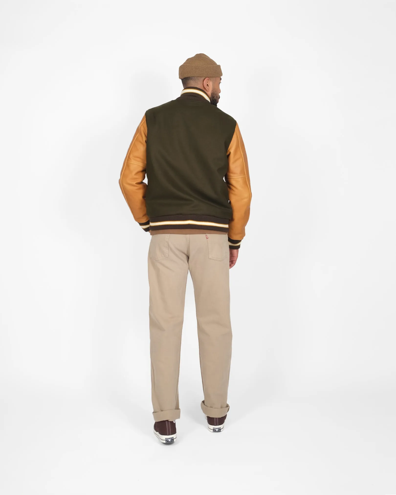Varsity Jacket - Loden / Rust sold by Dehen 1920 product image thumbnail 5