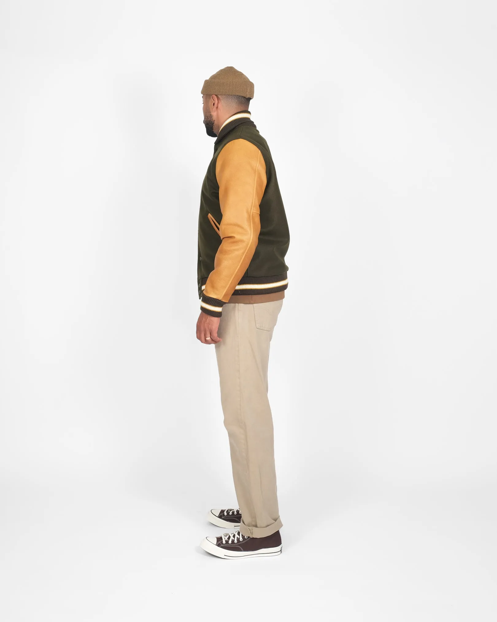 Varsity Jacket - Loden / Rust sold by Dehen 1920 product image thumbnail 4