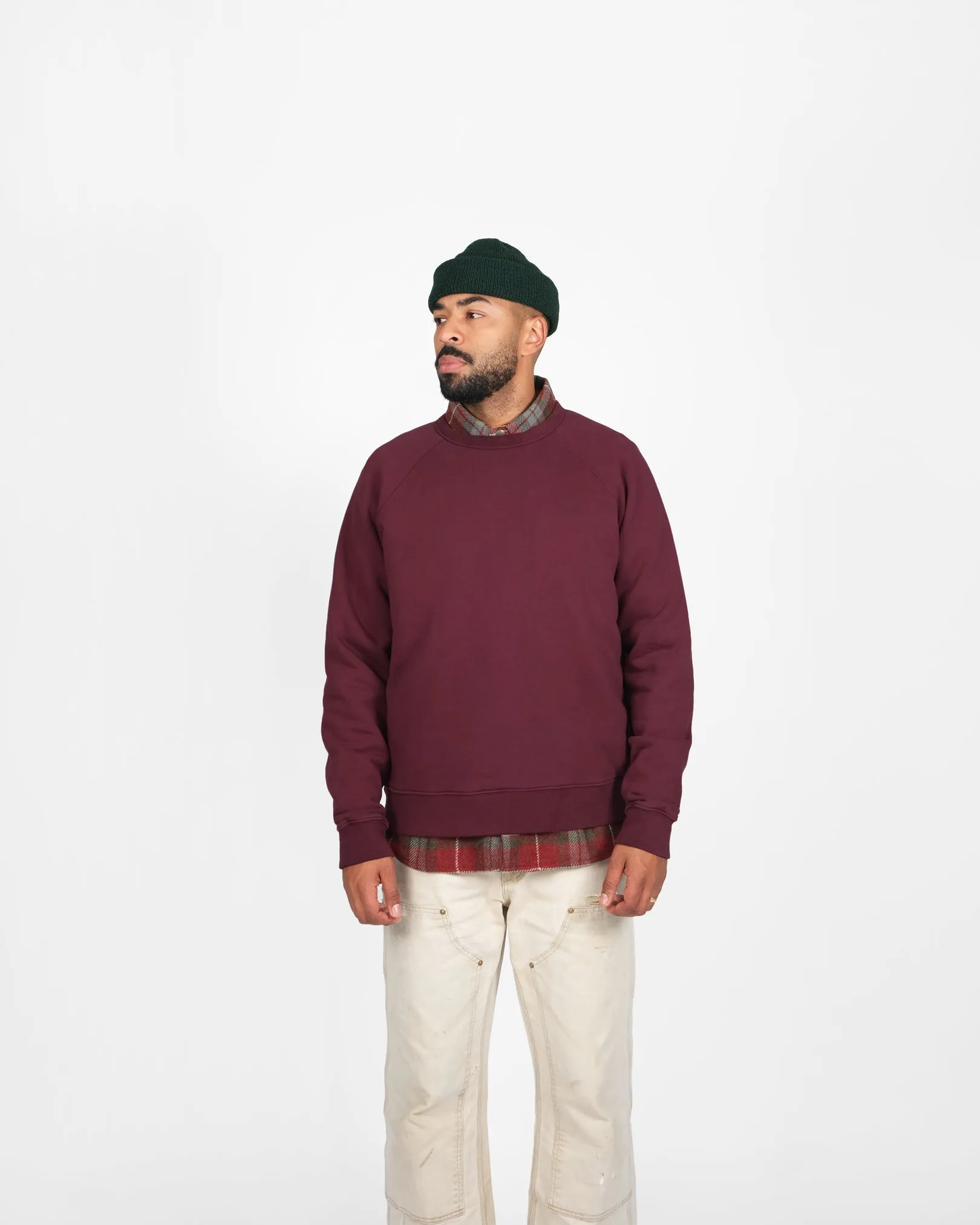 Heavy Duty Crew - Burgundy sold by Dehen 1920 product image thumbnail 2