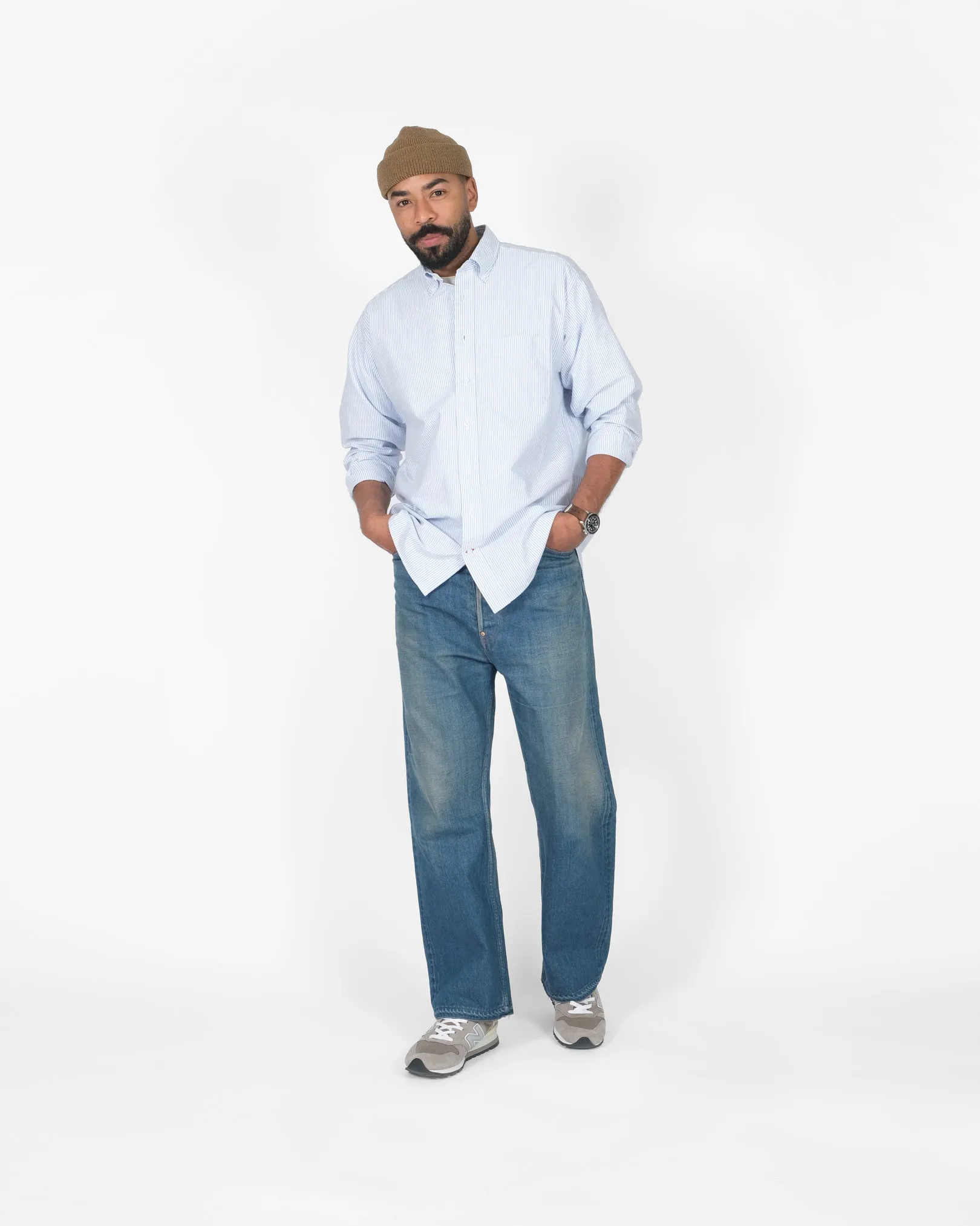 Dehen x Gitman Oxford - Blue Stripe sold by Dehen 1920 product image thumbnail 2