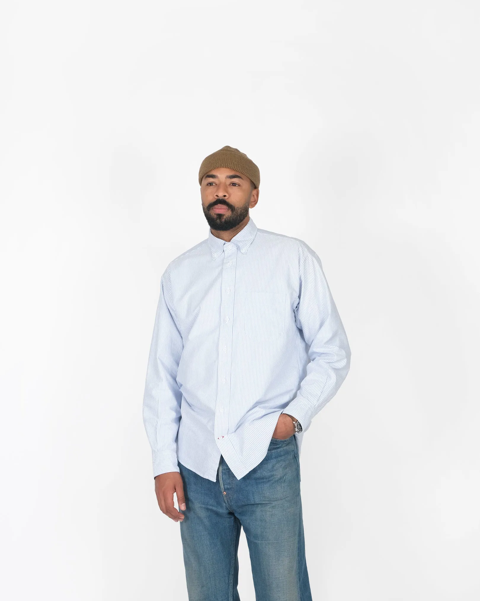 Dehen x Gitman Oxford - Blue Stripe sold by Dehen 1920 product image thumbnail 4