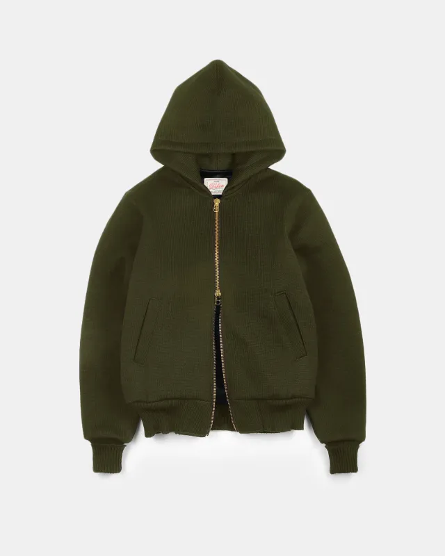 Full-Throttle Moto-Hoodie - Loden sold by Dehen 1920