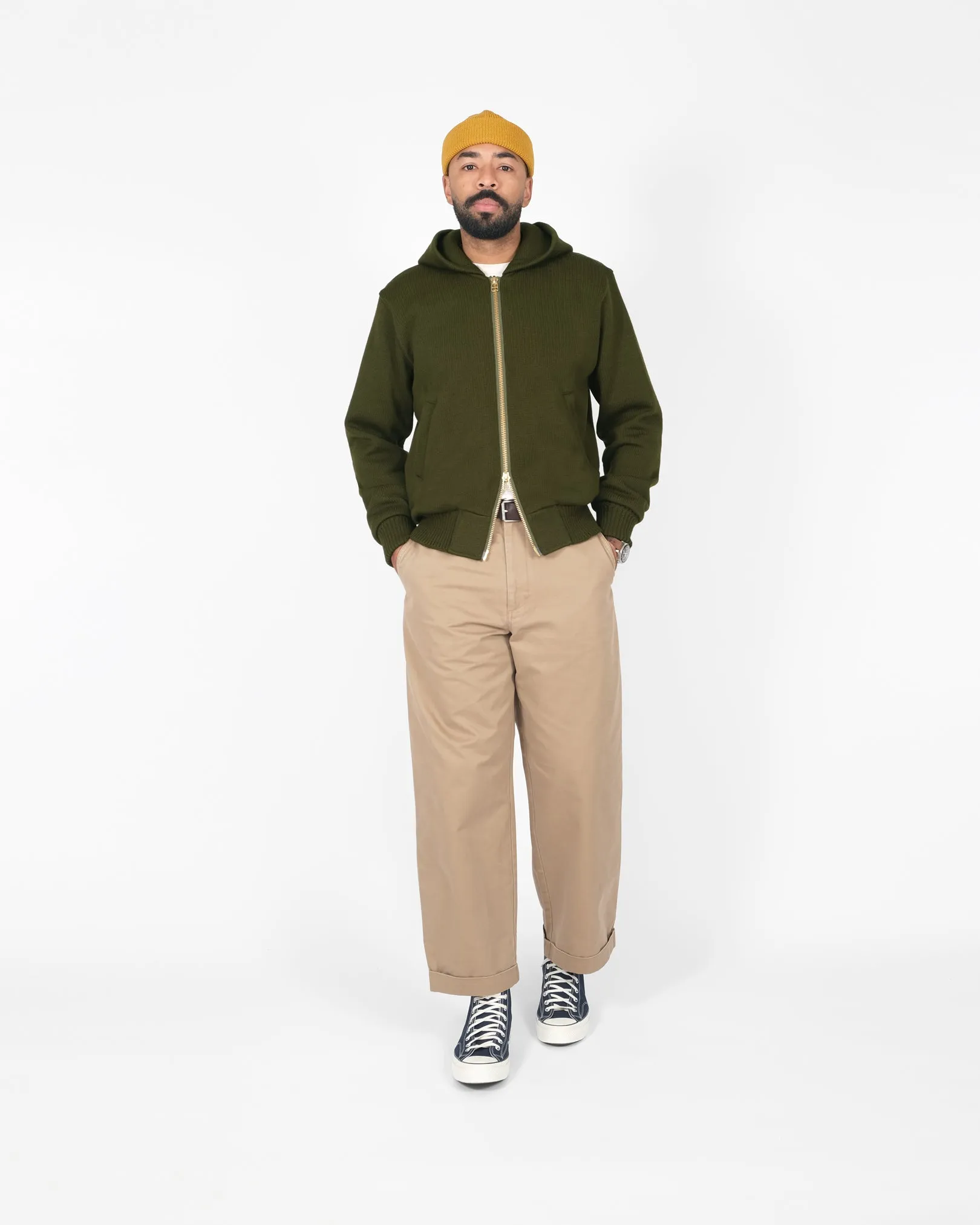 Full-Throttle Moto-Hoodie - Loden sold by Dehen 1920 product image thumbnail 2