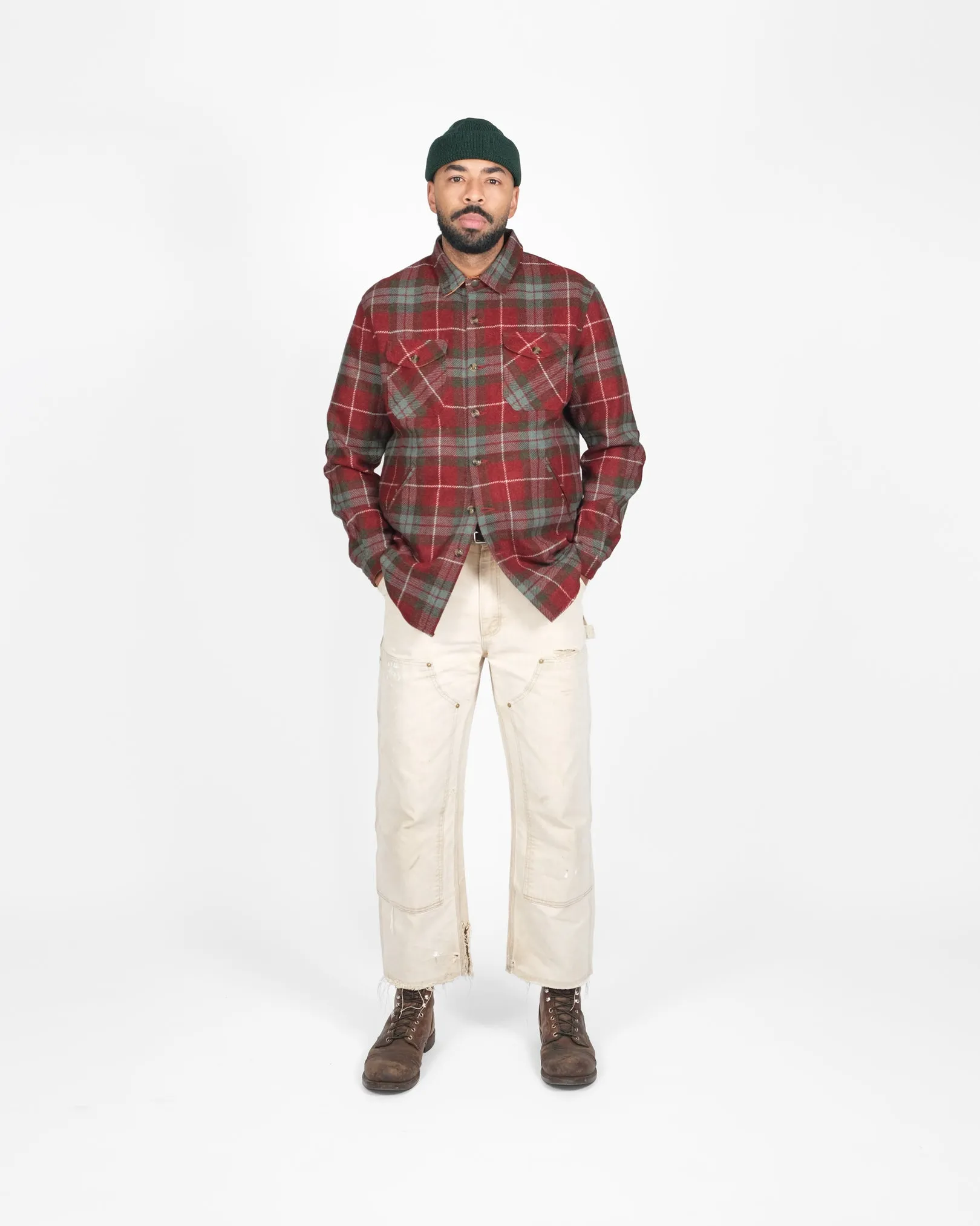 Crissman Overshirt - Red Fraser Plaid sold by Dehen 1920 product image thumbnail 2