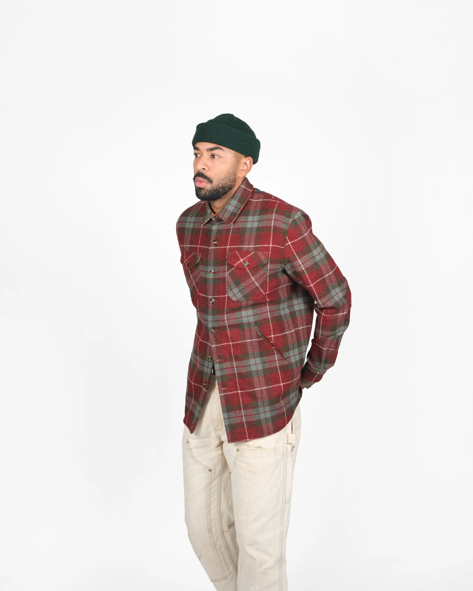 Crissman Overshirt - Red Fraser Plaid sold by Dehen 1920 product image thumbnail 3