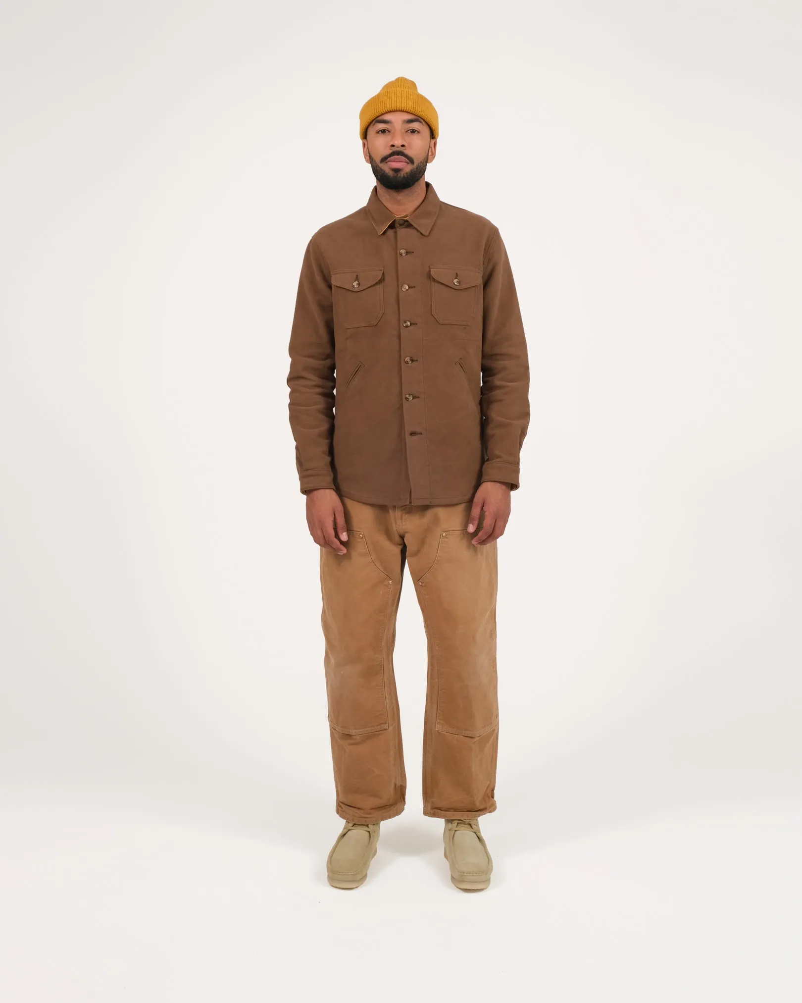 Crissman Overshirt - Dark Tan Moleskin sold by Dehen 1920 product image thumbnail 2