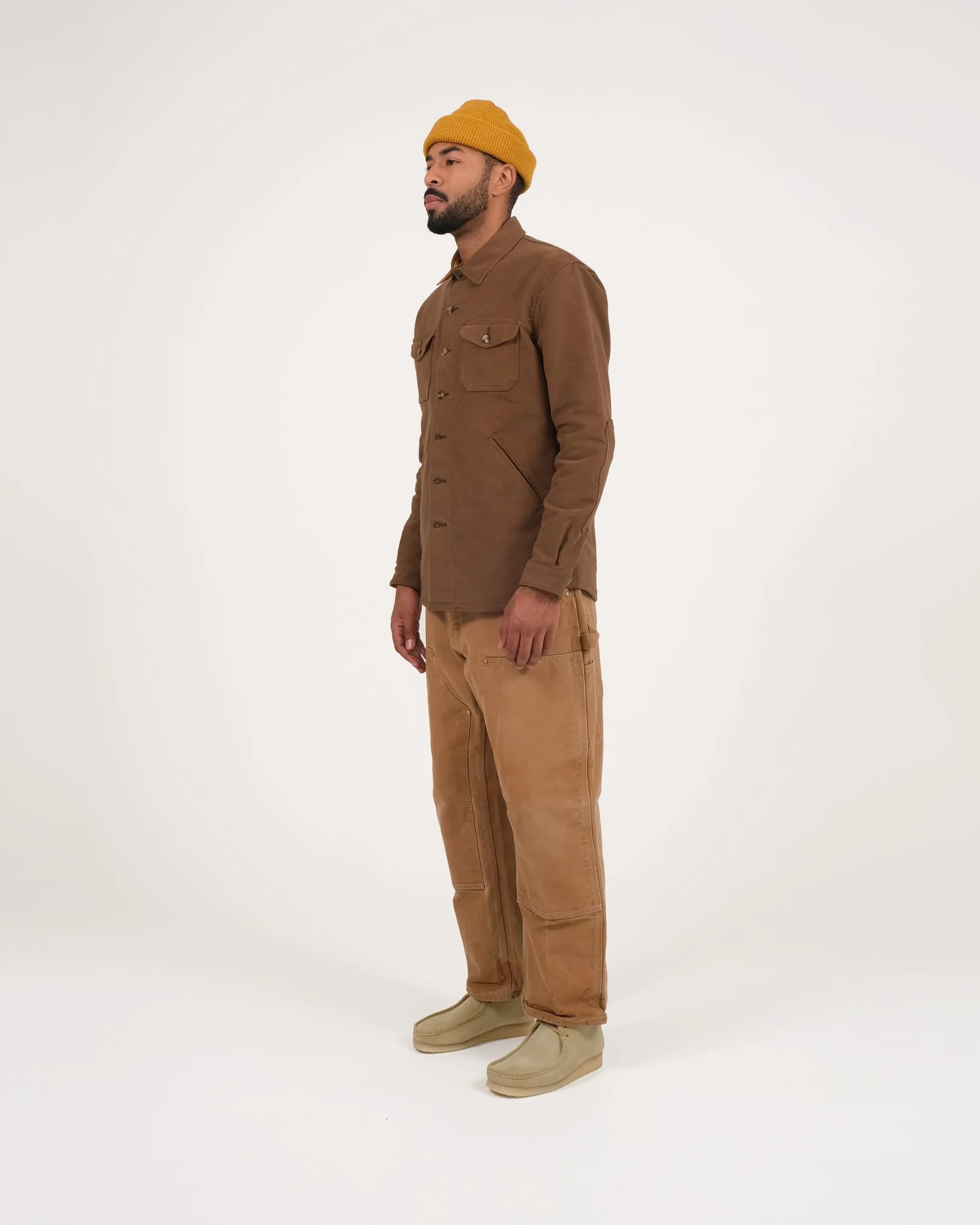 Crissman Overshirt - Dark Tan Moleskin sold by Dehen 1920 product image thumbnail 3