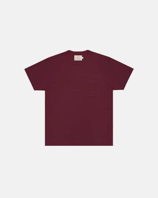 Heavy Duty Tee - Single Pocket - Burgundy sold by Dehen 1920
