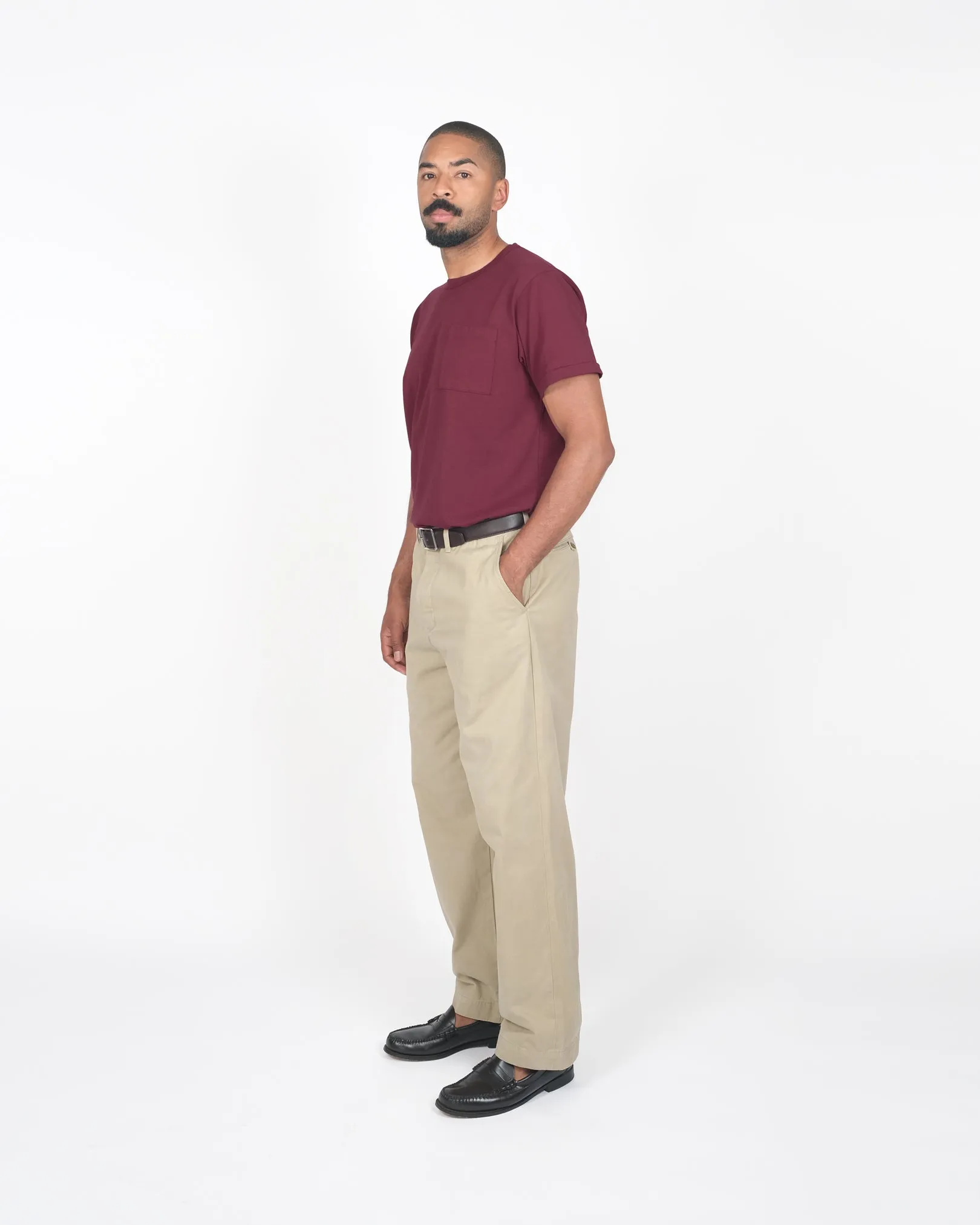 Heavy Duty Tee - Single Pocket - Burgundy sold by Dehen 1920 product image thumbnail 3
