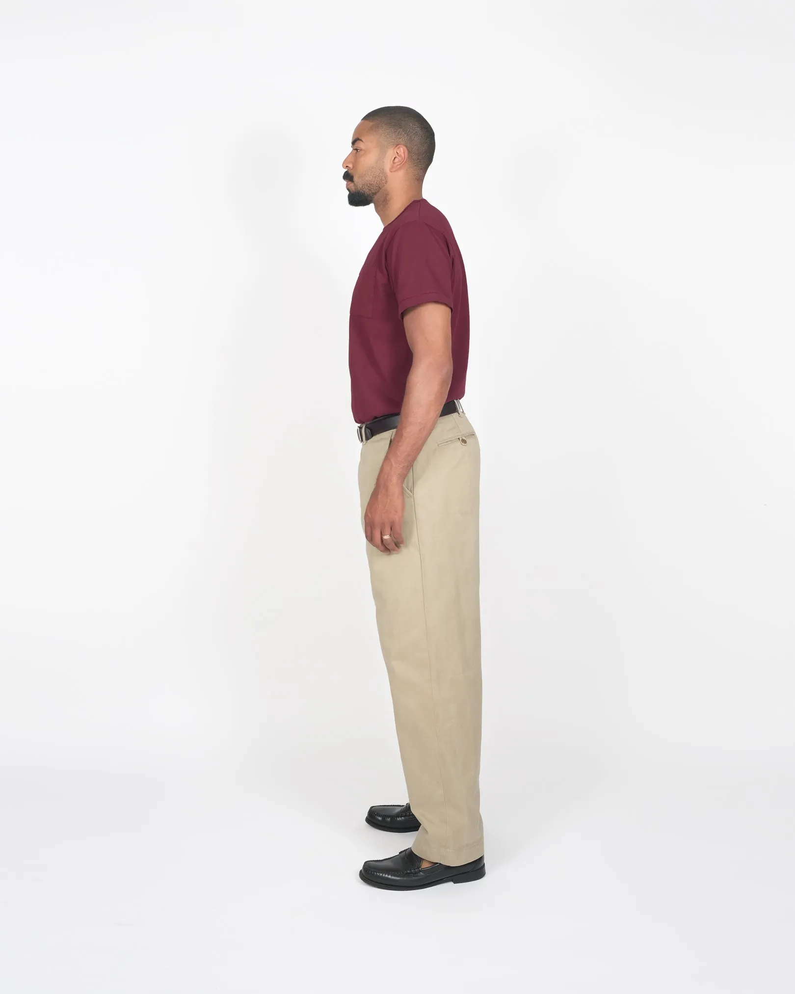 Heavy Duty Tee - Single Pocket - Burgundy sold by Dehen 1920 product image thumbnail 4