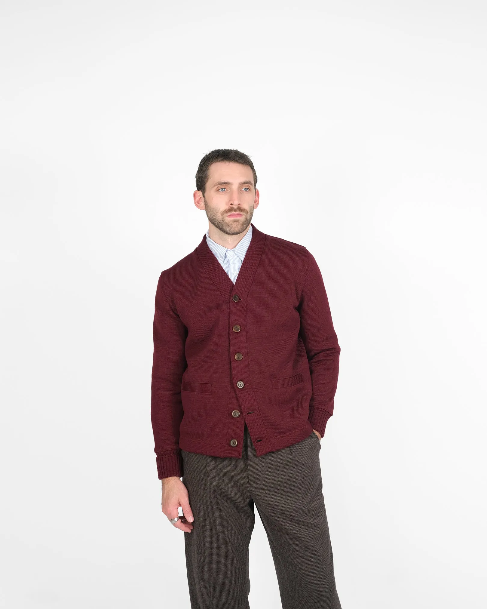 Classic Cardigan - Burgundy sold by Dehen 1920 product image thumbnail 3