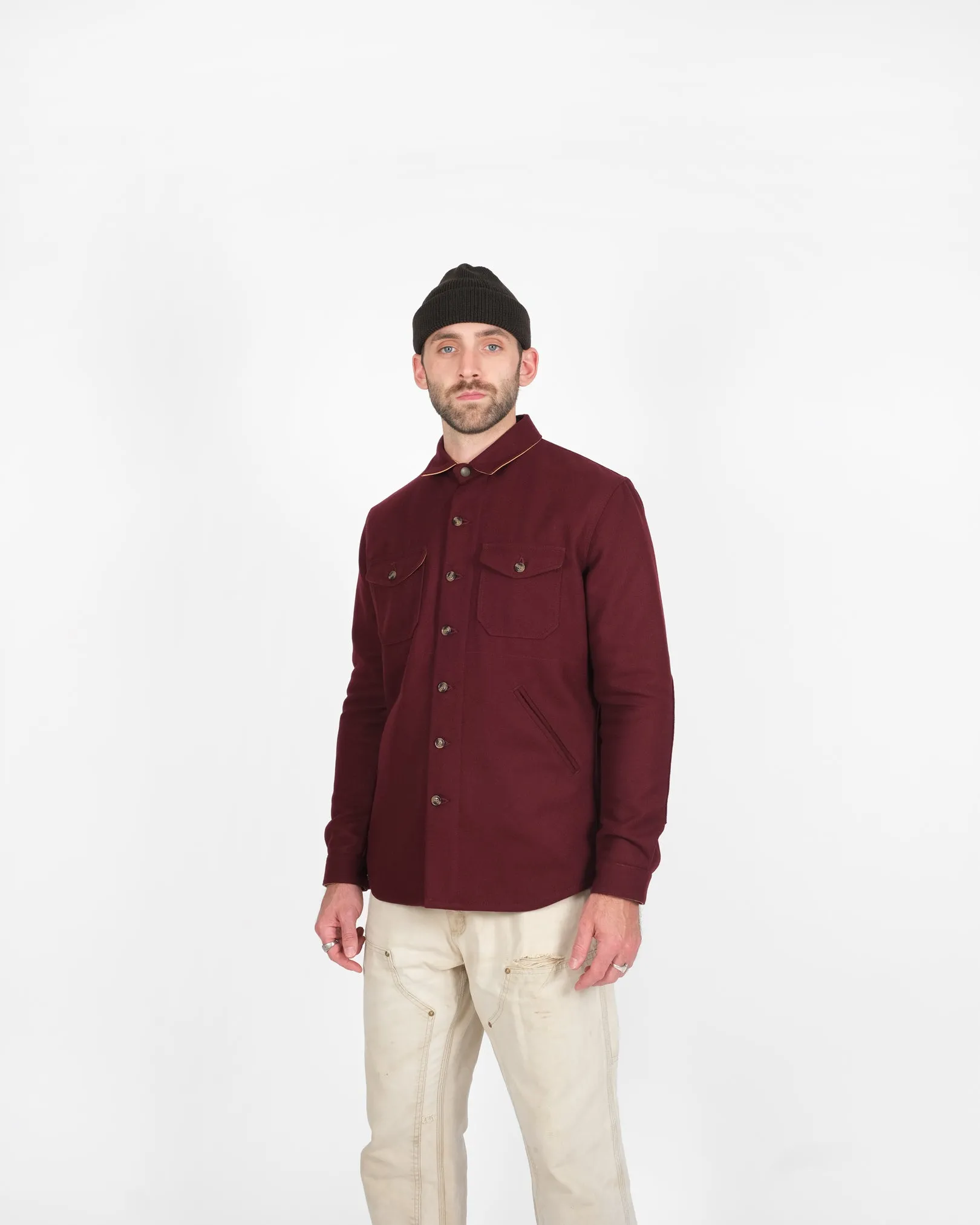 Crissman Overshirt - Burgundy sold by Dehen 1920 product image thumbnail 3
