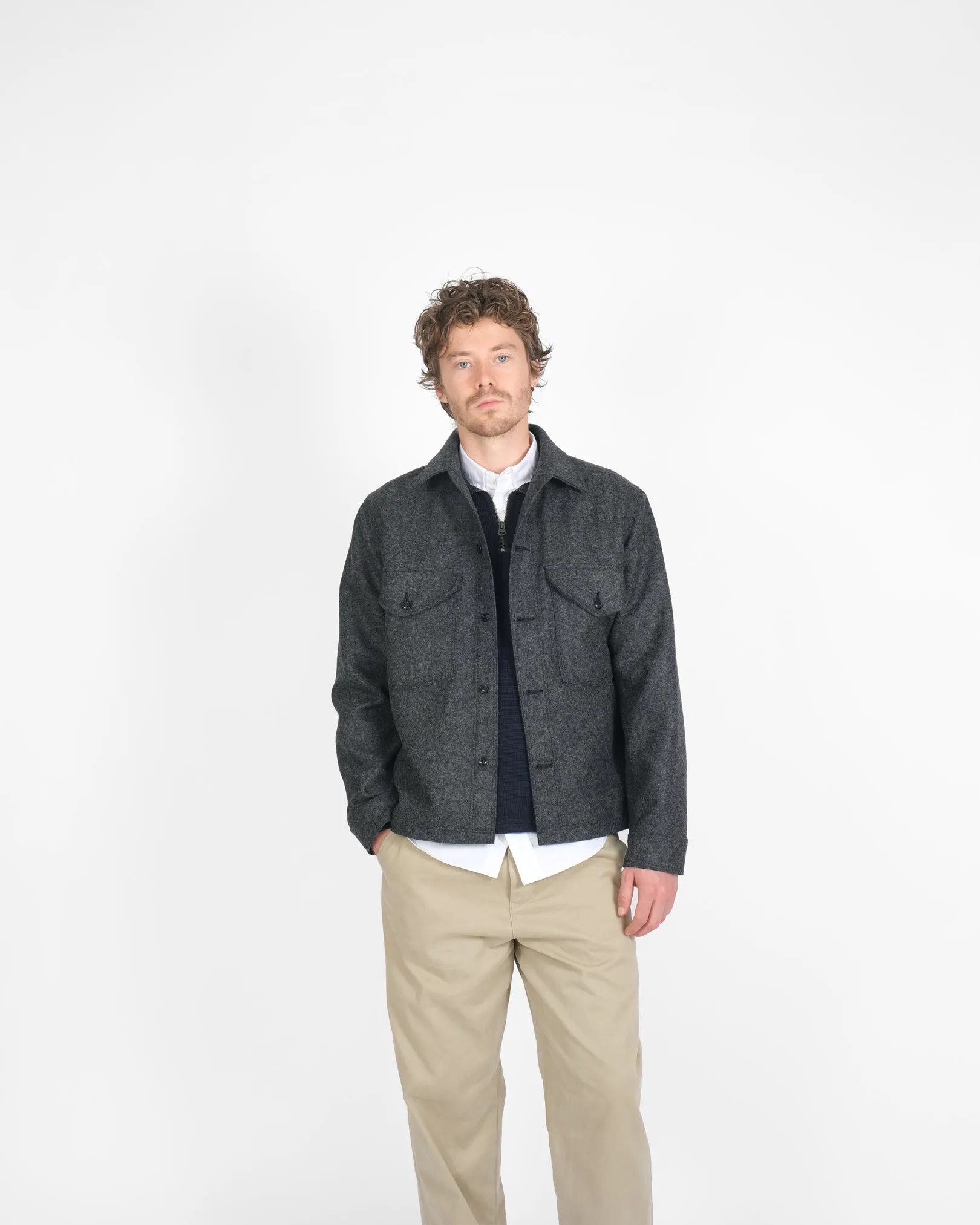 Skyline Overshirt - Granite sold by Dehen 1920 product image thumbnail 3
