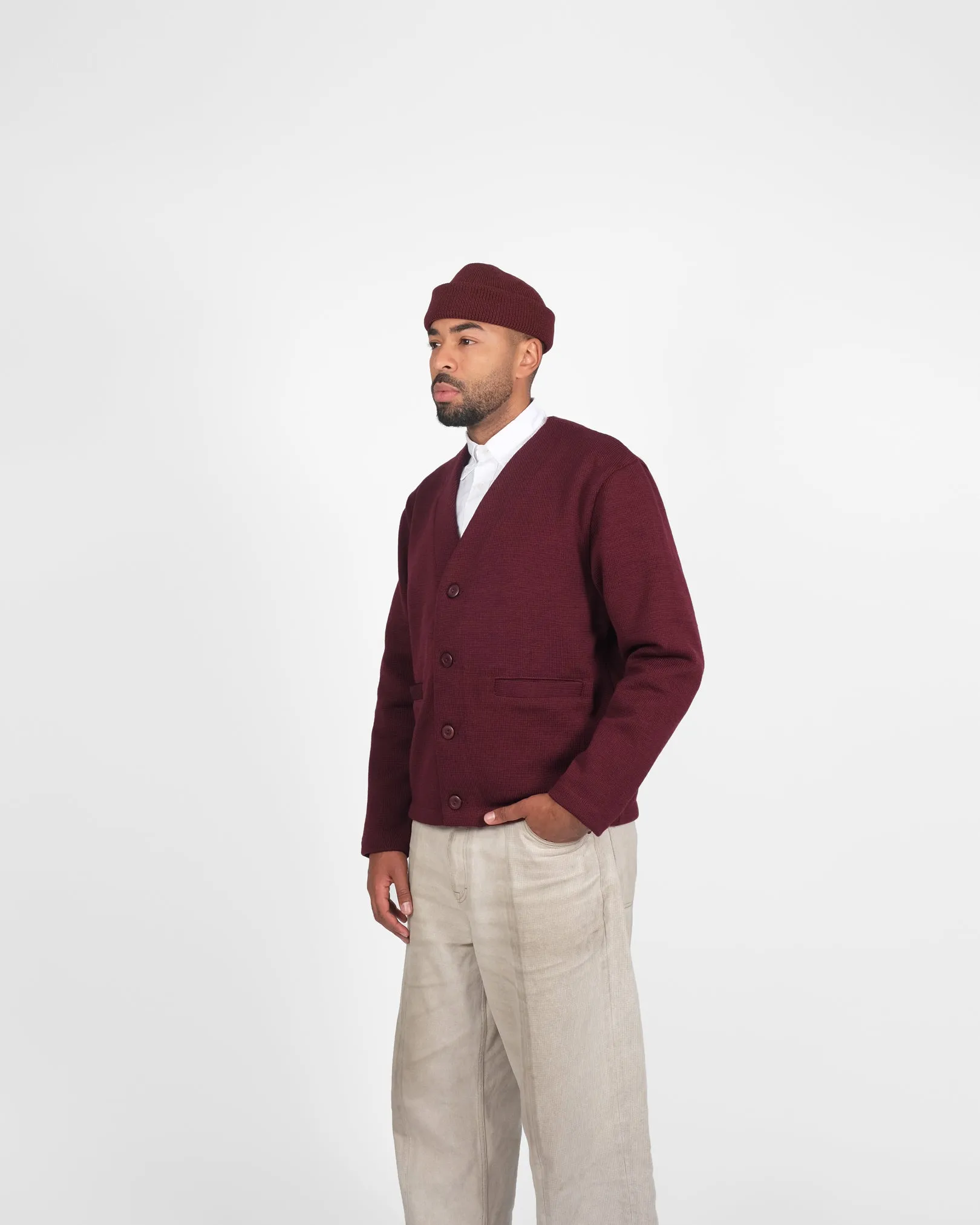 Slouchy Cardigan - Burgundy sold by Dehen 1920 product image thumbnail 4