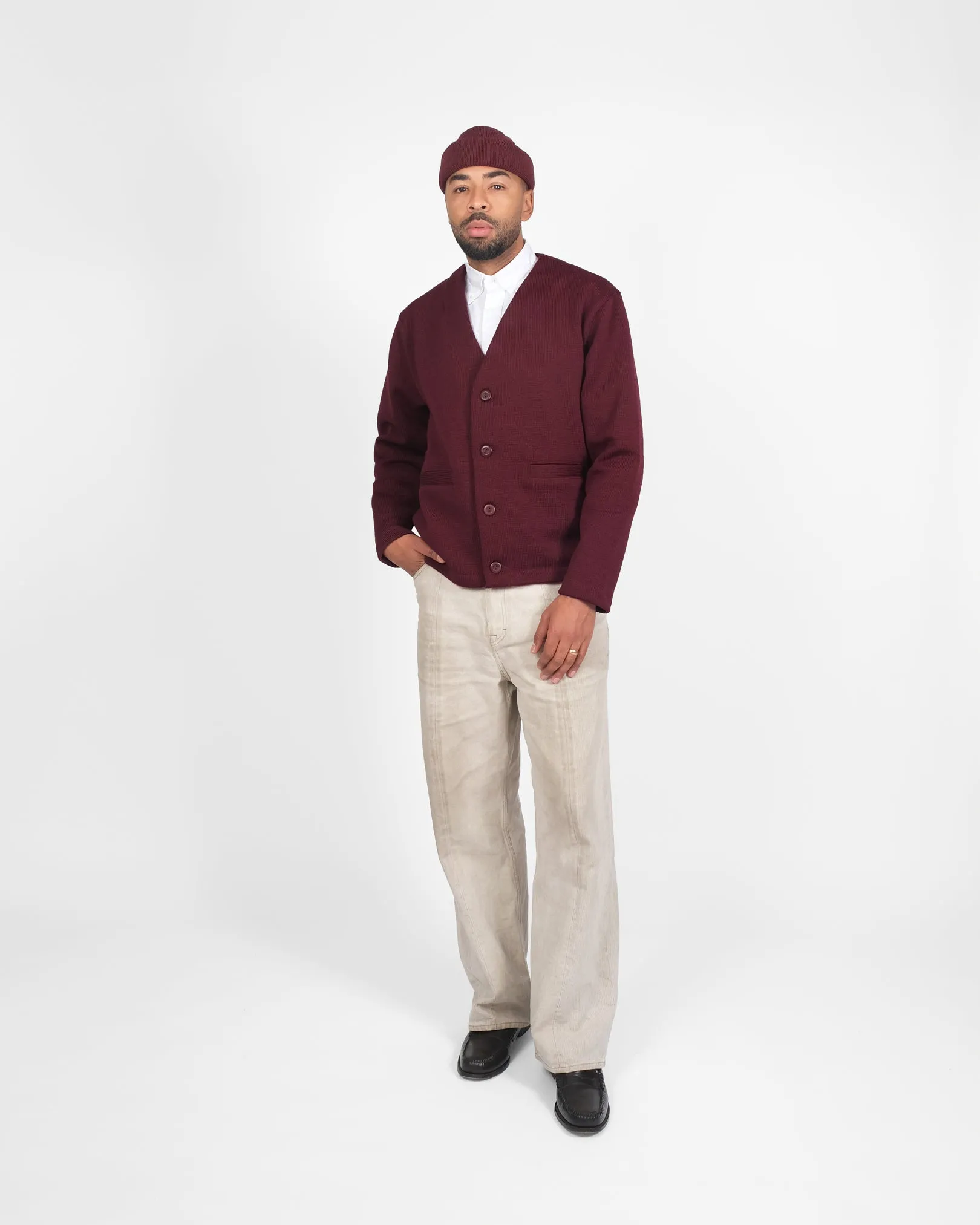 Slouchy Cardigan - Burgundy sold by Dehen 1920 product image thumbnail 2