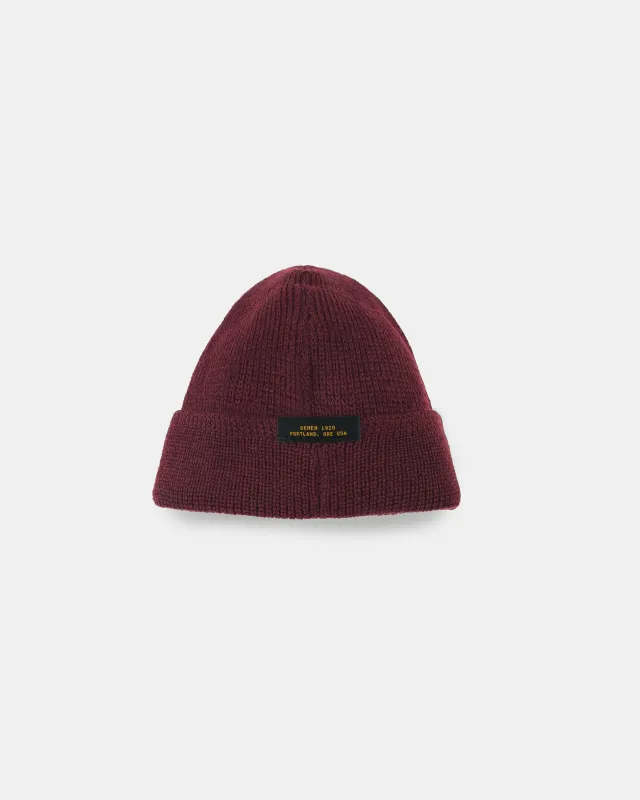 Wool Knit Watch Cap - Burgundy sold by Dehen 1920