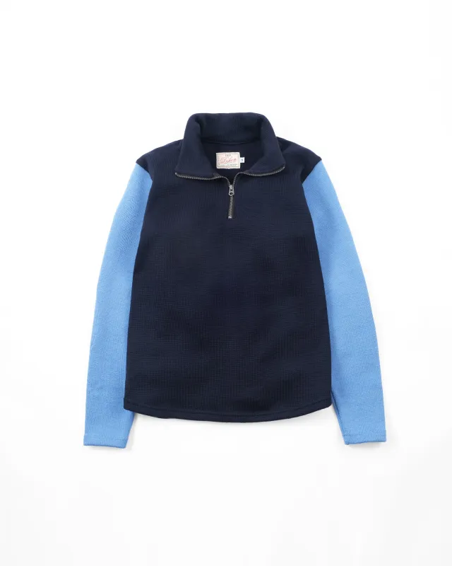1/4 Zip Moto-Jersey - Dark Navy / Columbia sold by Dehen 1920