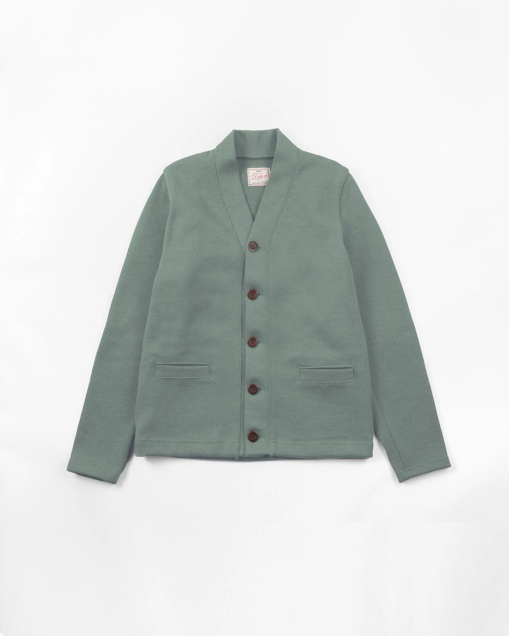5 Button Open Cuff Cardigan - Sage sold by Dehen 1920