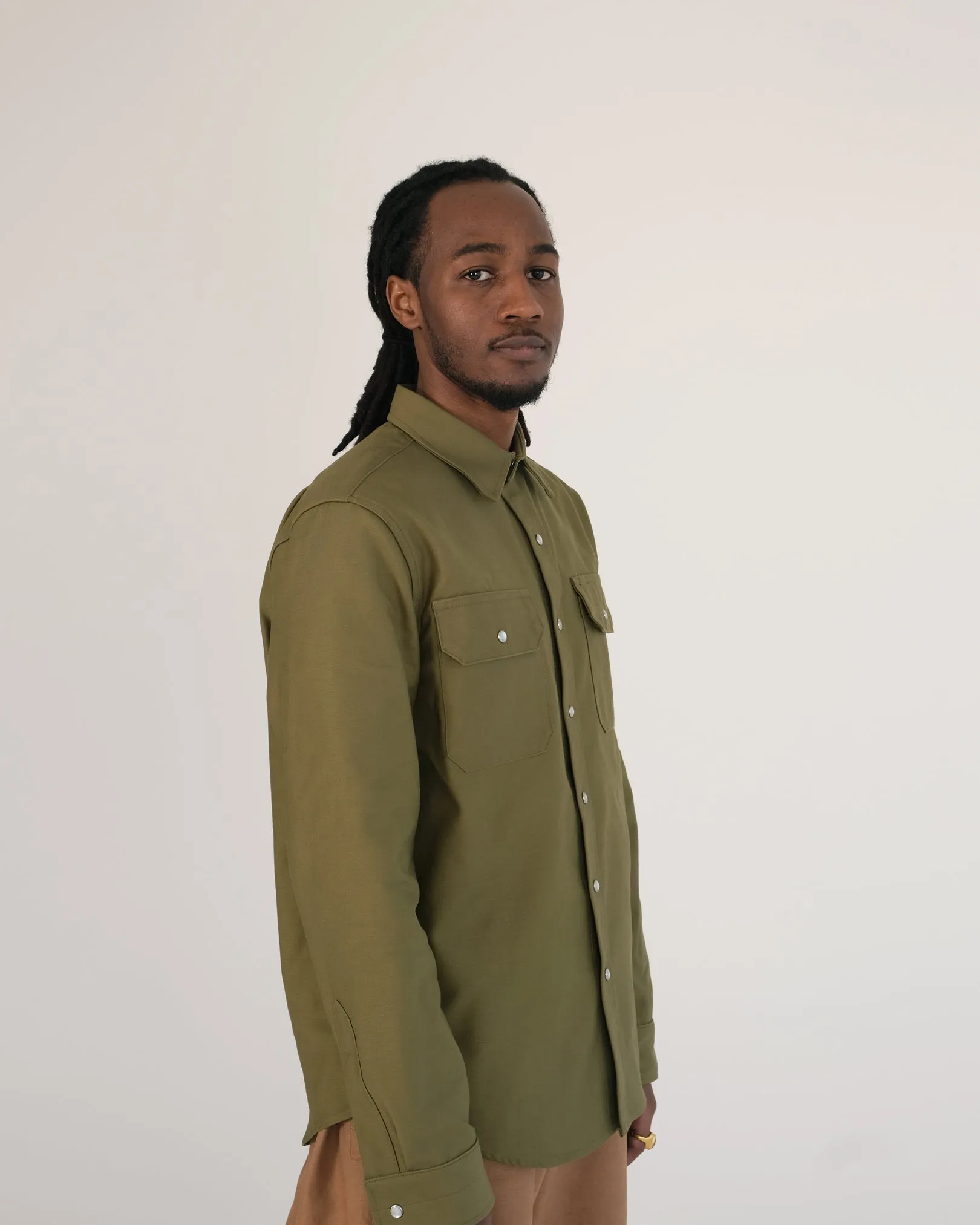 Drover Shirt - Fatigue Sateen sold by Dehen 1920 product image thumbnail 3