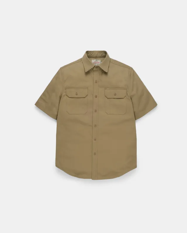Short Sleeve Drover Shirt - Alvord Khaki sold by Dehen 1920