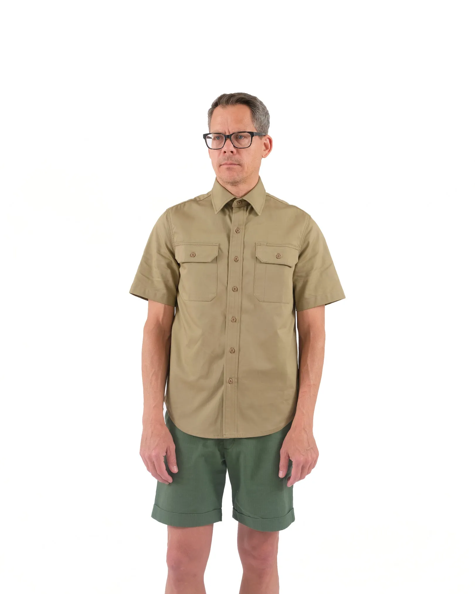 Short Sleeve Drover Shirt - Alvord Khaki sold by Dehen 1920 product image thumbnail 3