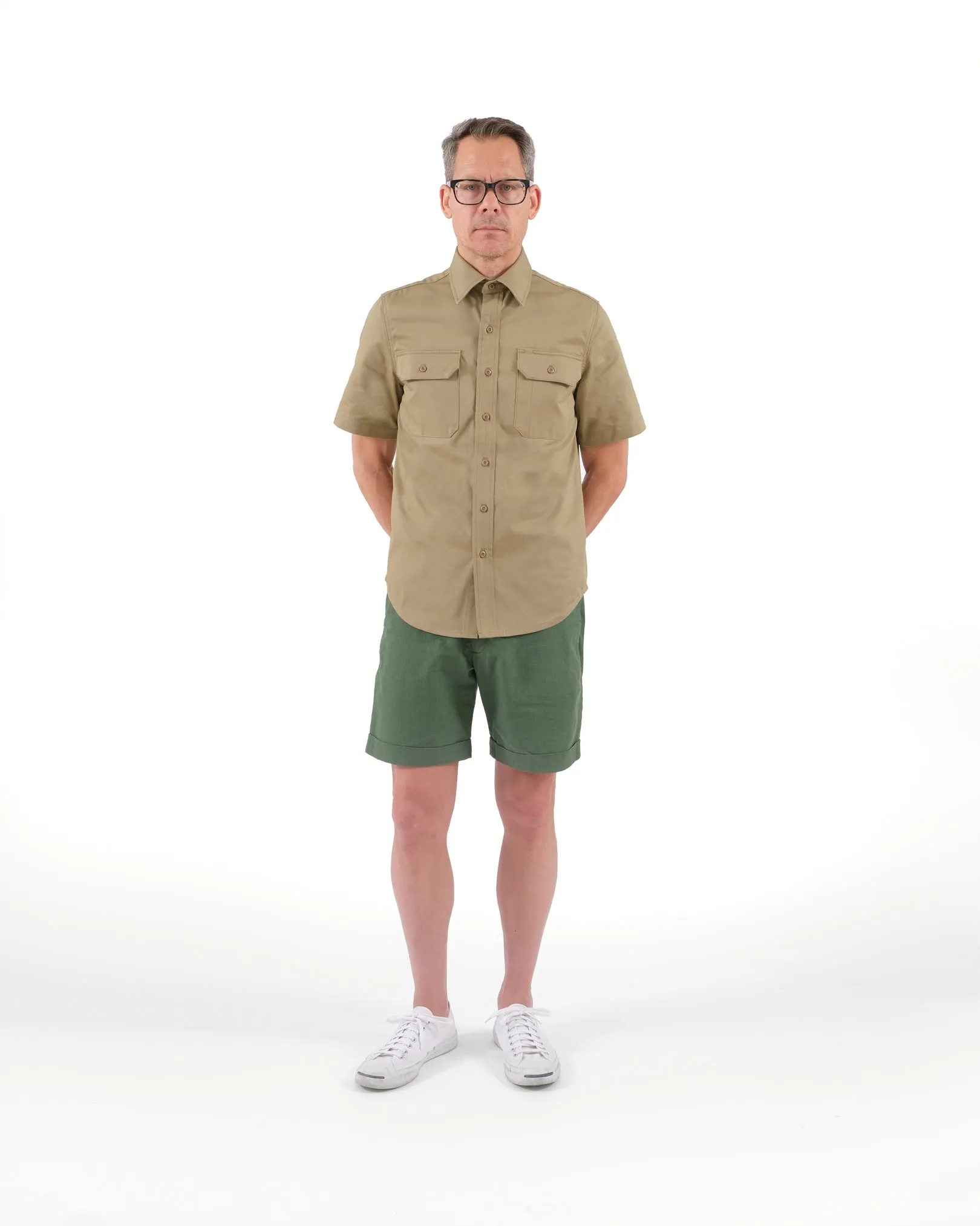 Short Sleeve Drover Shirt - Alvord Khaki sold by Dehen 1920 product image thumbnail 2