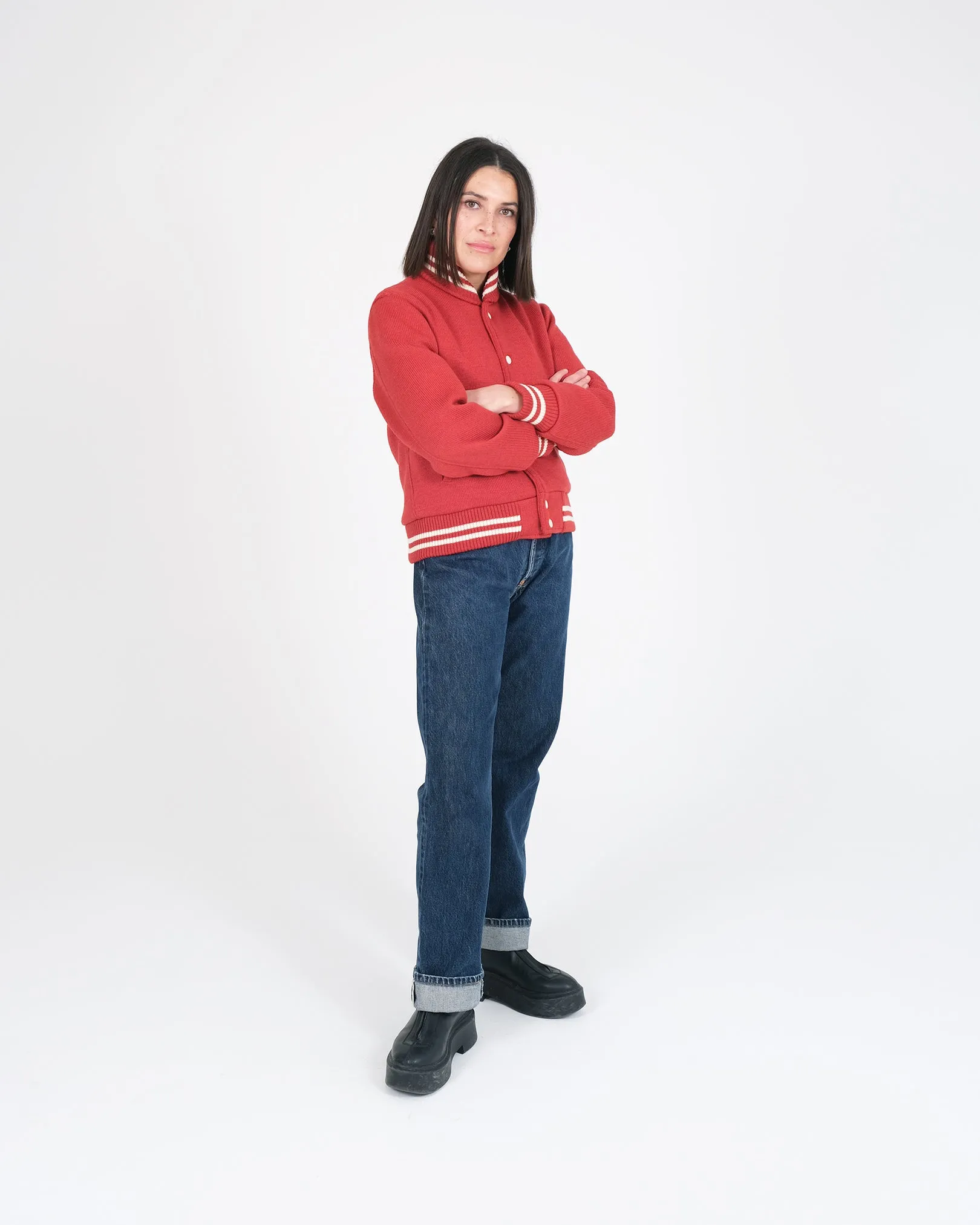 Women's Knit Club Jacket - Forster Red sold by Dehen 1920 product image thumbnail 3
