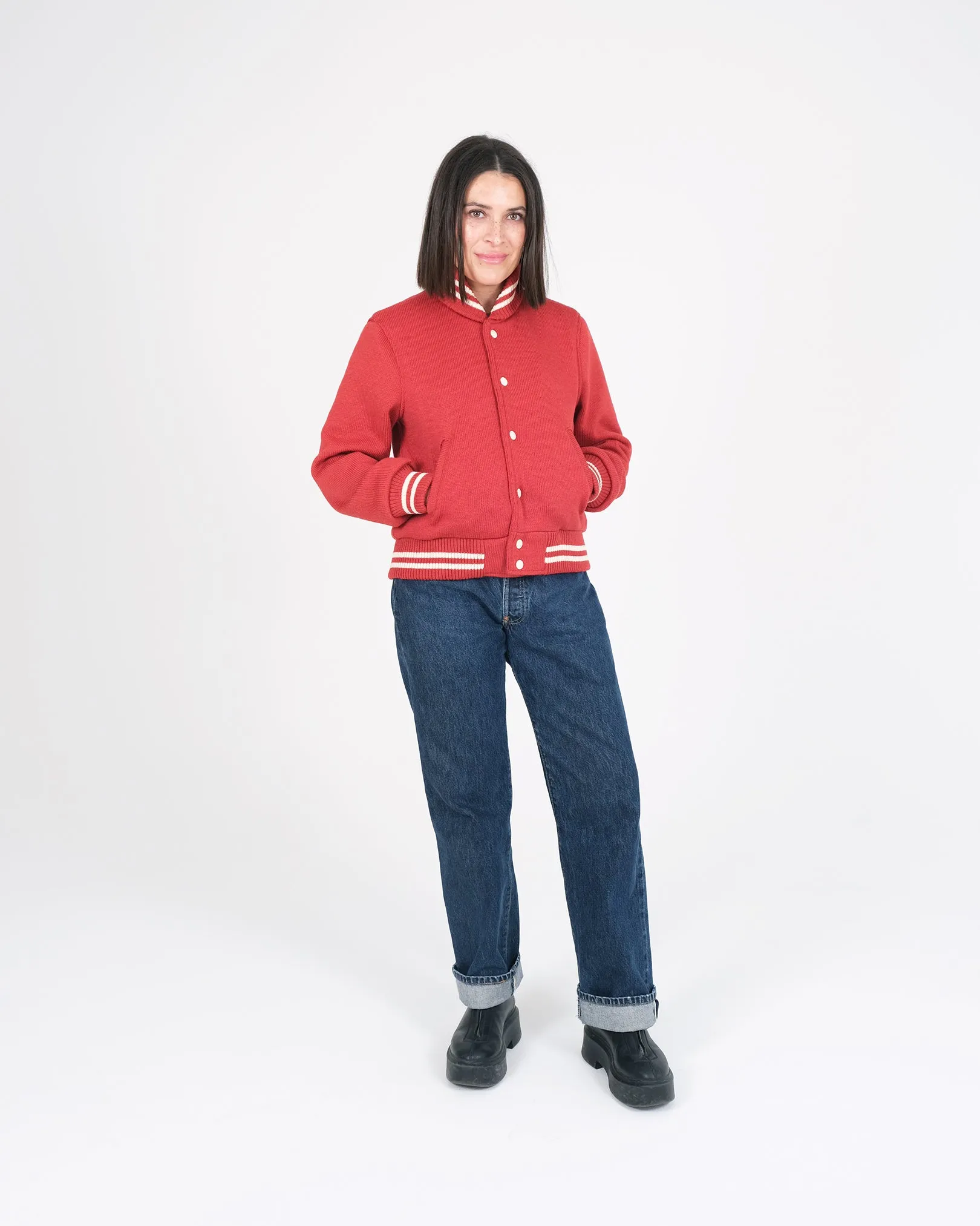 Women's Knit Club Jacket - Forster Red sold by Dehen 1920 product image thumbnail 2