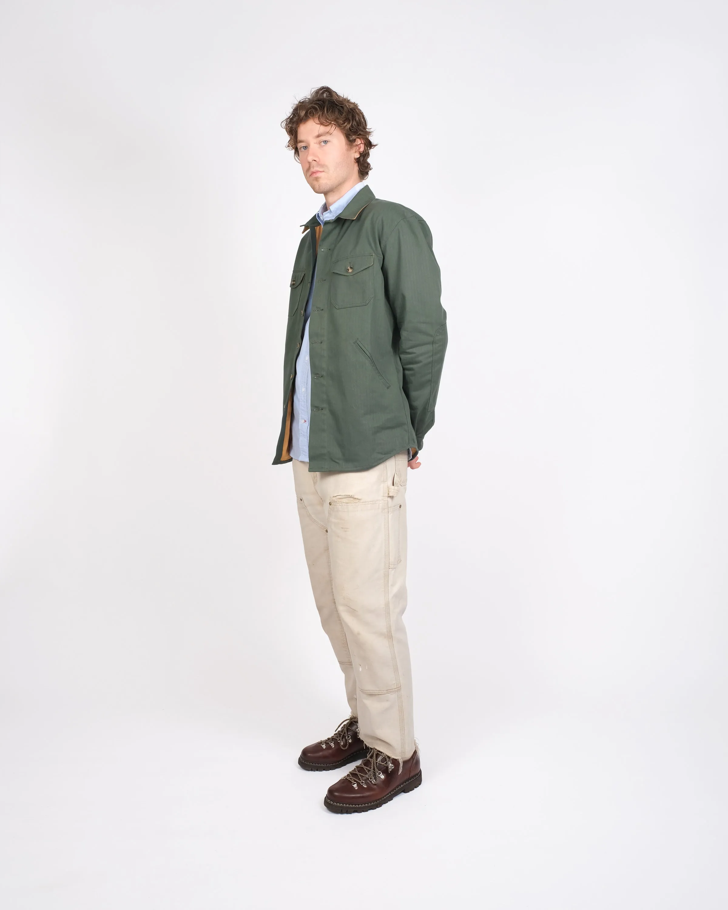 Crissman Overshirt - Waxed Cotton Spruce sold by Dehen 1920 product image thumbnail 3